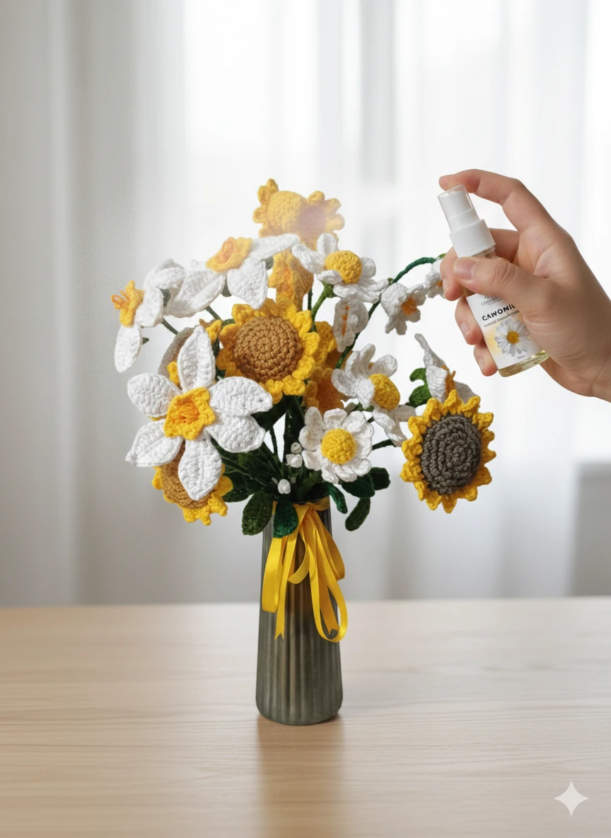 Karma Çiçek Buketi (20 ml Papatya Esanslı Oda kokusuHediyeli)