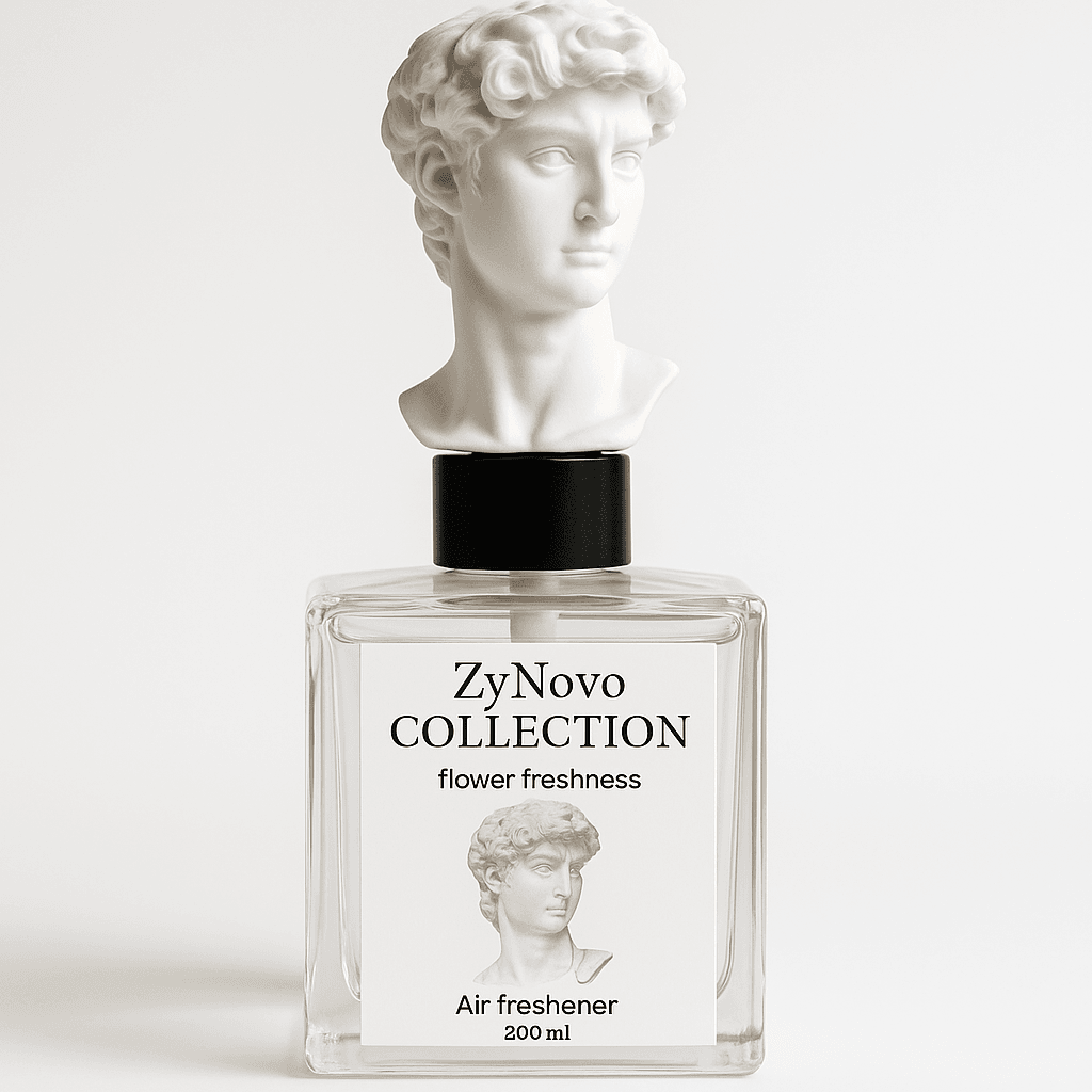ZyNovo Collection Dekoratif Davut Figürlü Cam Şişede Oda Kokusu 200 ml | Bahar Çiçekleri Aroması