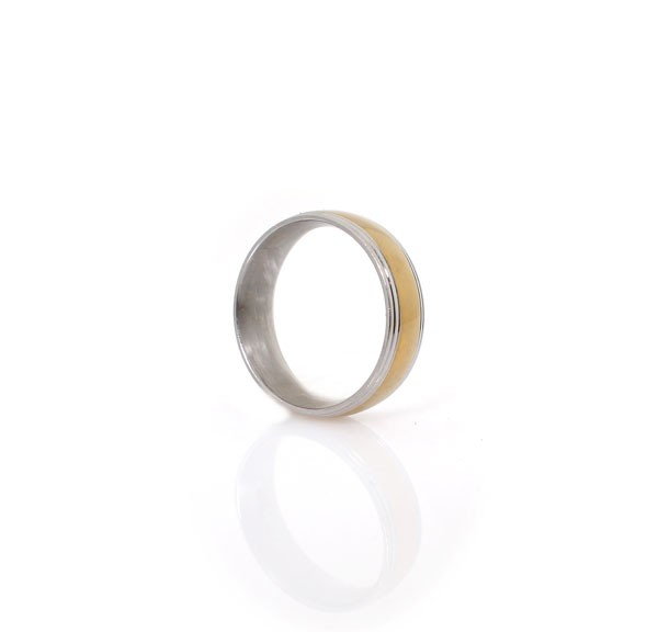 Unisex Gold&Gümüş Çelik Yüzük