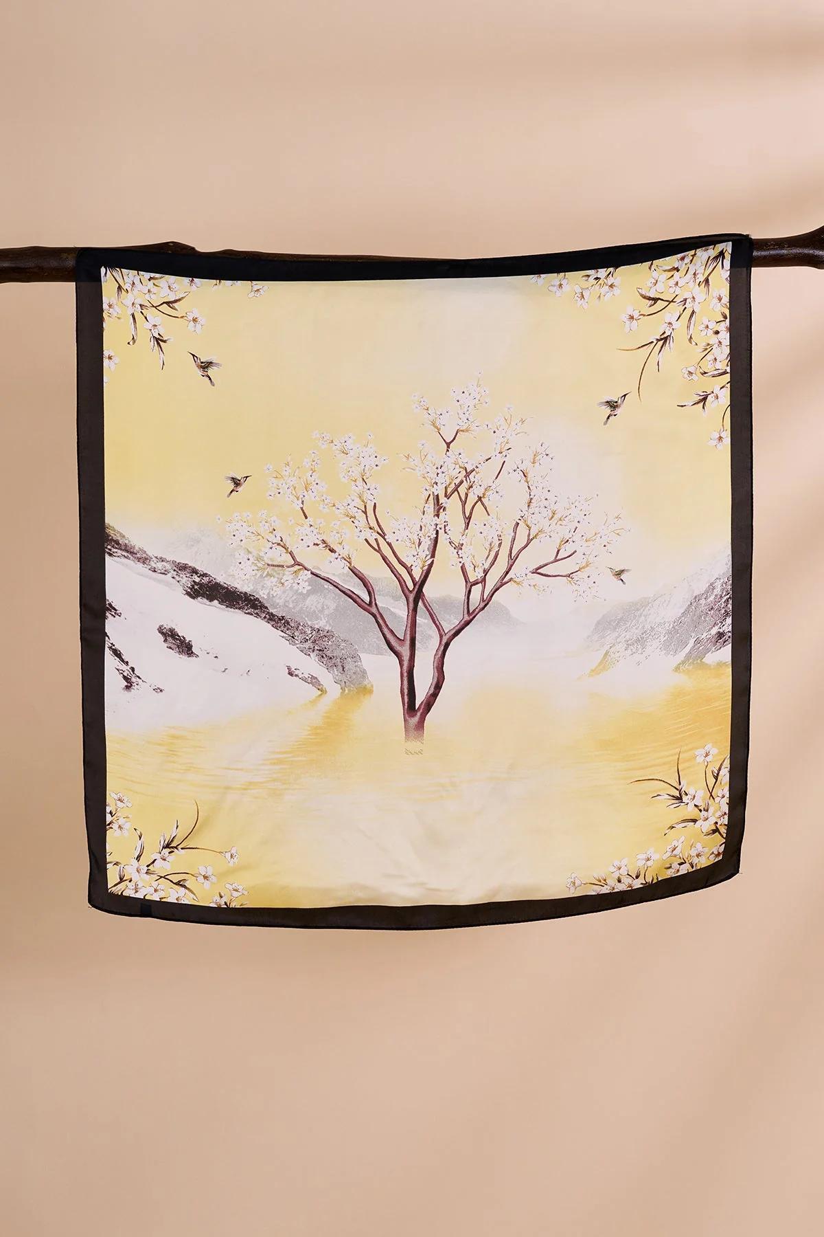 Doğa Manzarası Temalı Fular