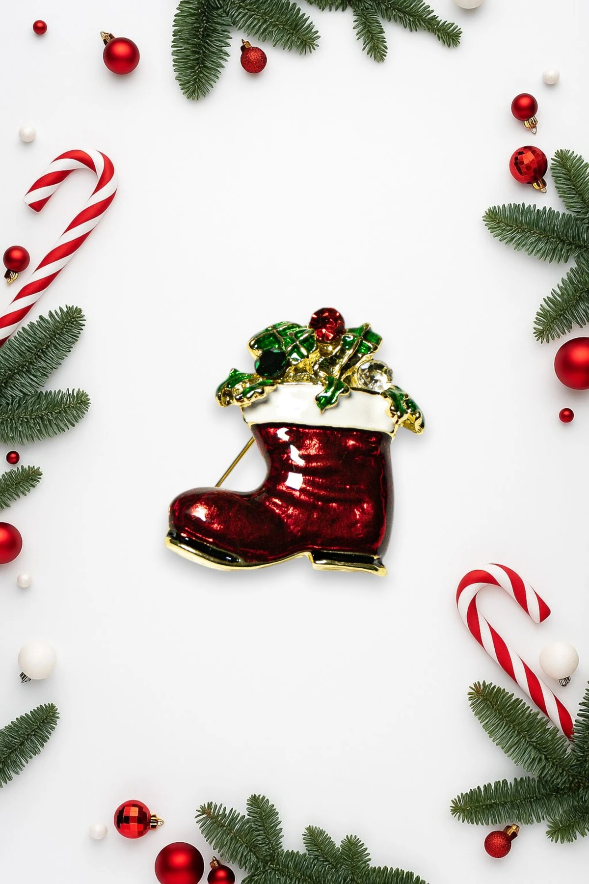 Yılbaşı Temalı Çelik Broş