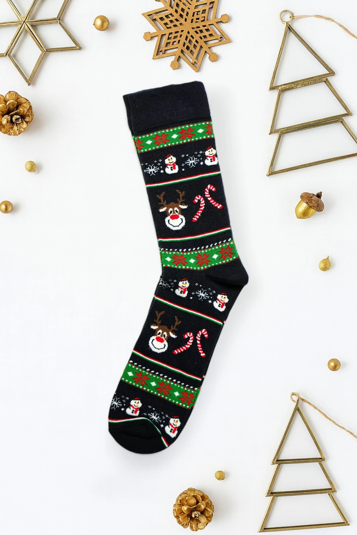 Yılbaşı Temalı Pamuklu Çorap
