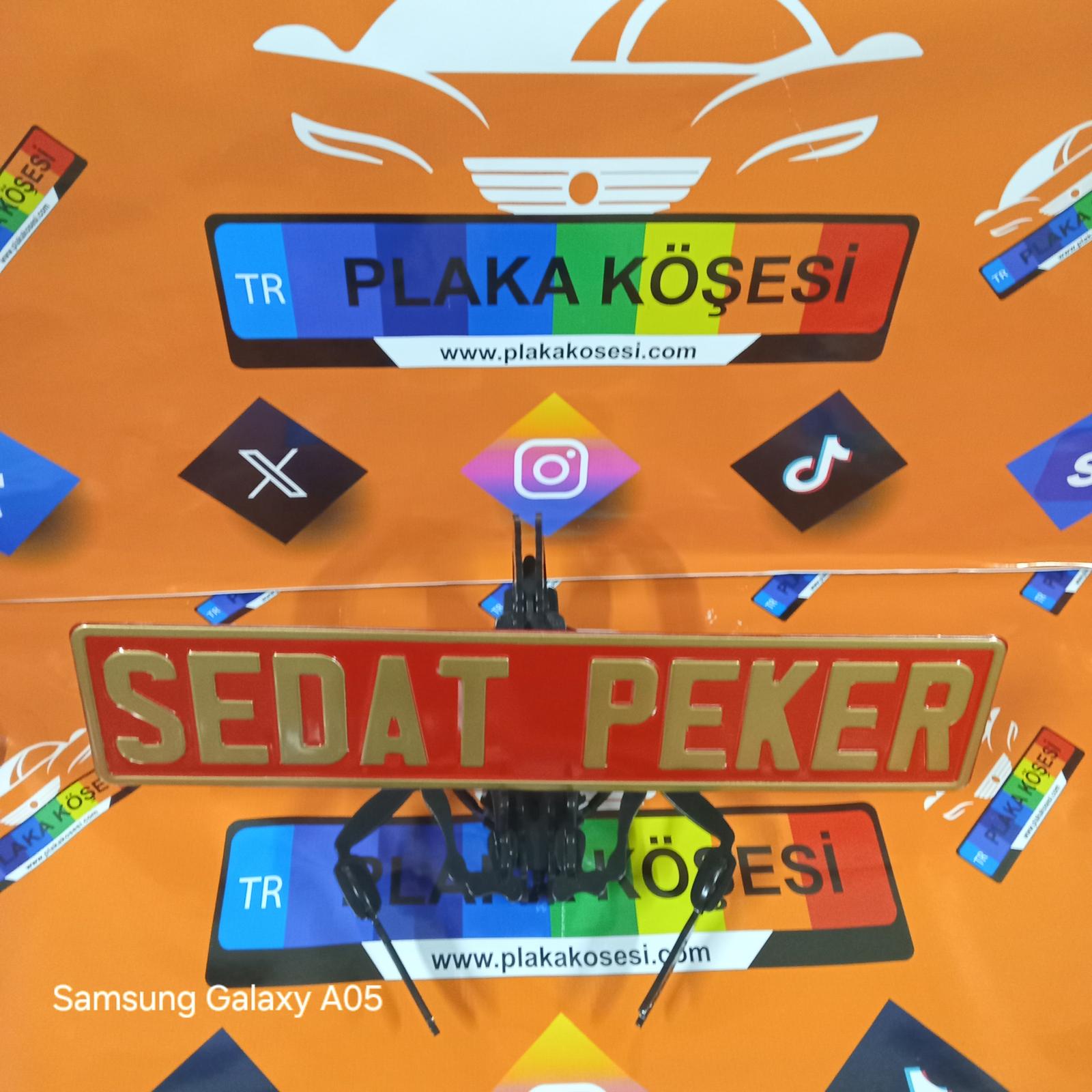 DEKOR PLAKA  - Kırmızı -Gold