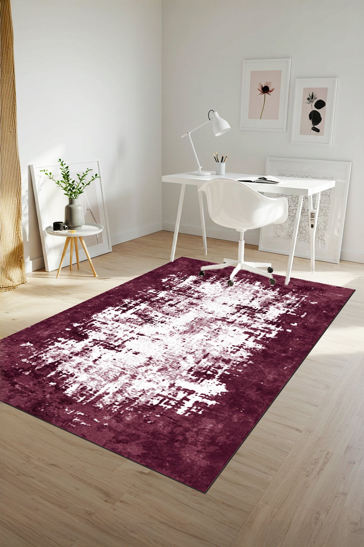 Dekoratif Modern Dijital Baskılı Yıkanabilir Kaymaz Taban Salon Halısı - KMSH351