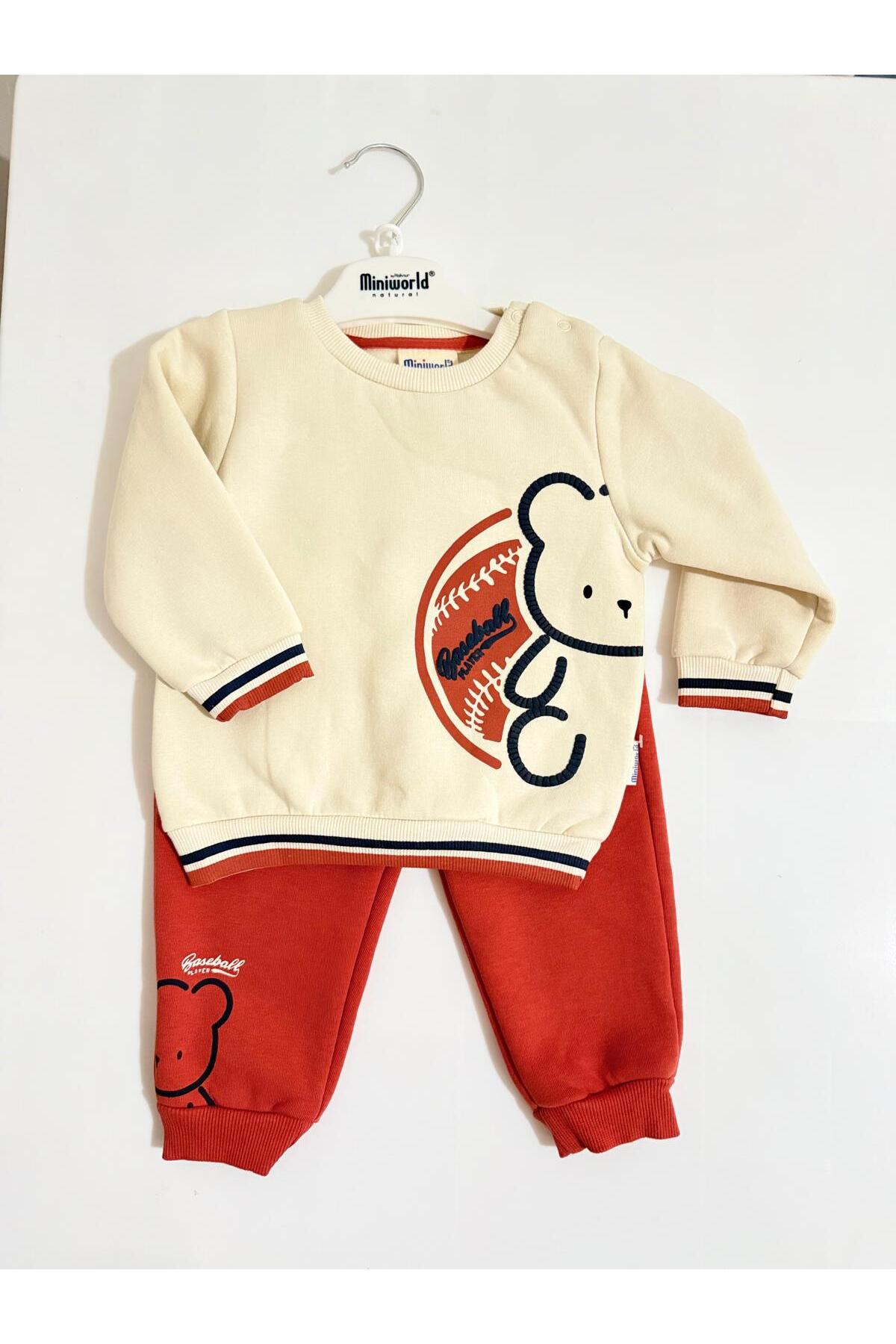 Baseball Şardonlu 3 İplik 2'li Erkek Bebek Takım