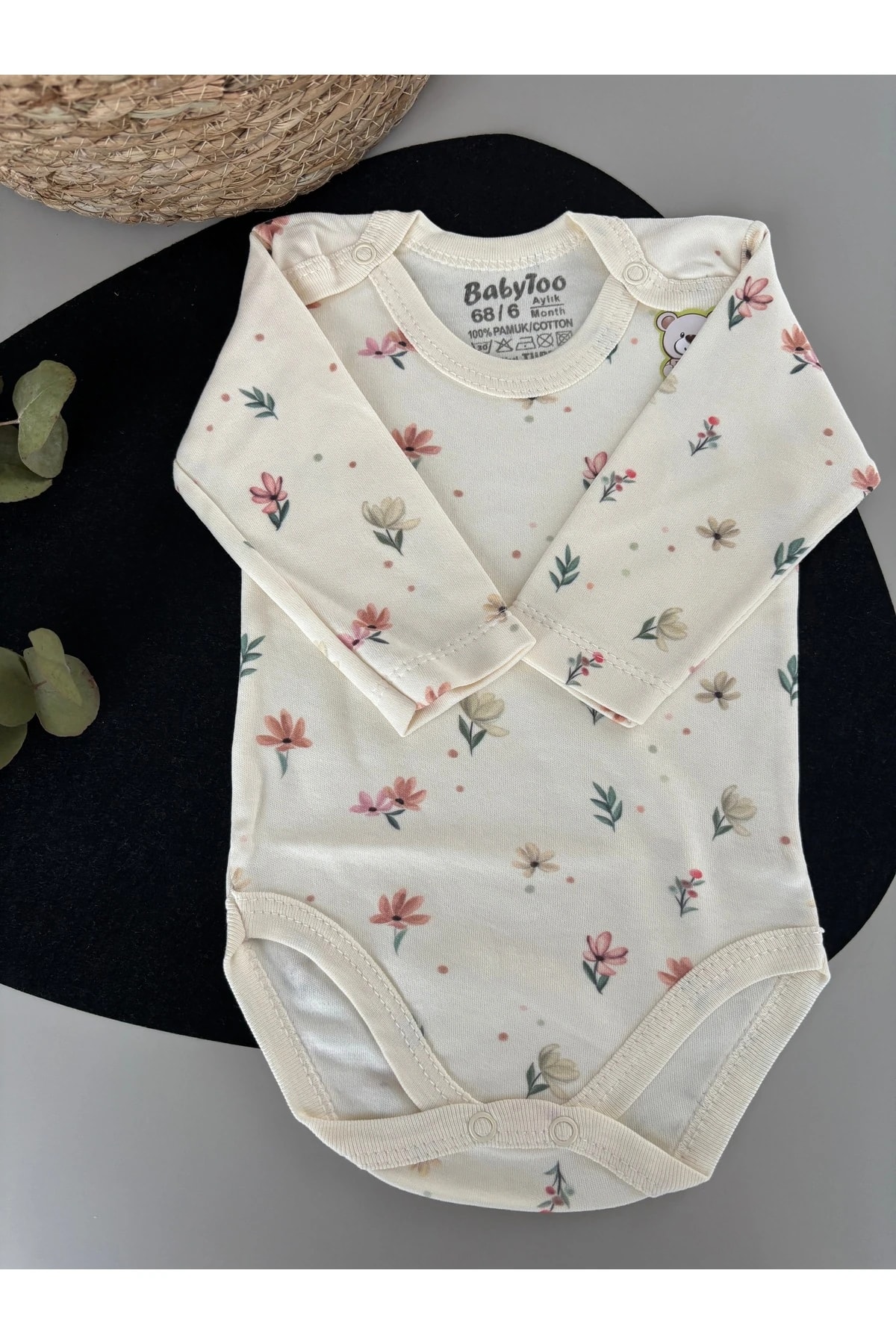 ÇİÇEK DESENLİ UZUN KOLLU BODY-ZIBIN