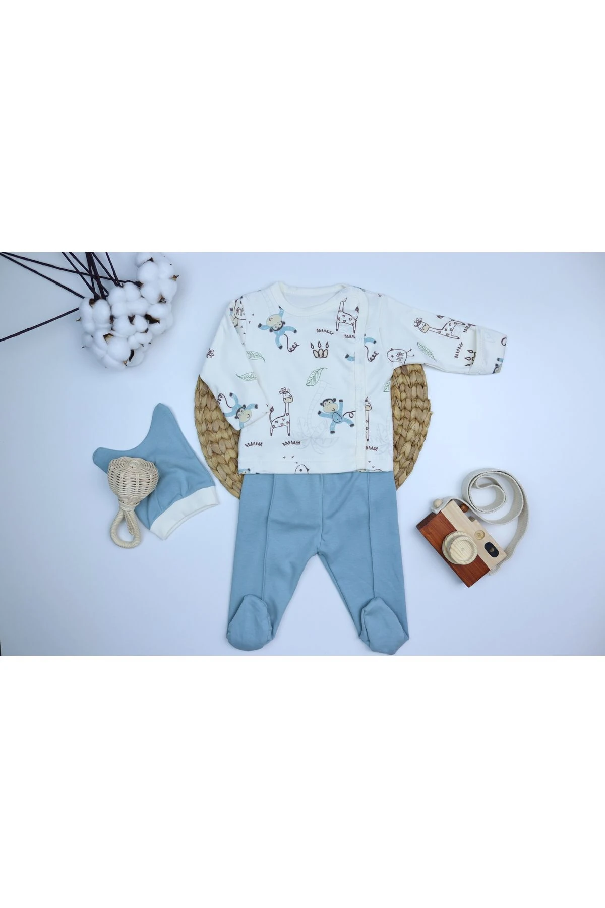 Maymun Baskılı Zıbın Takım