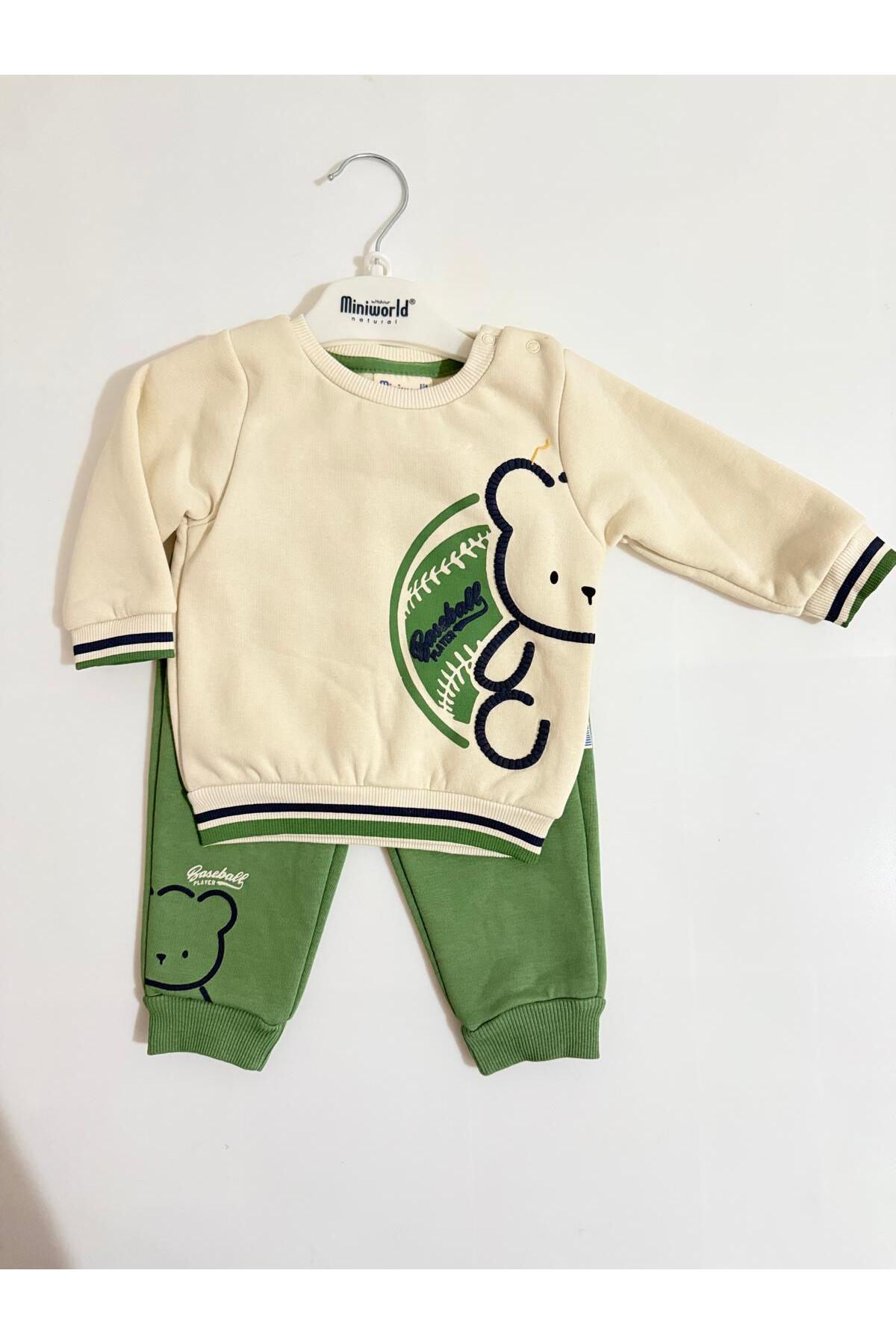 Baseball Şardonlu 3 İplik 2'li Erkek Bebek Takım
