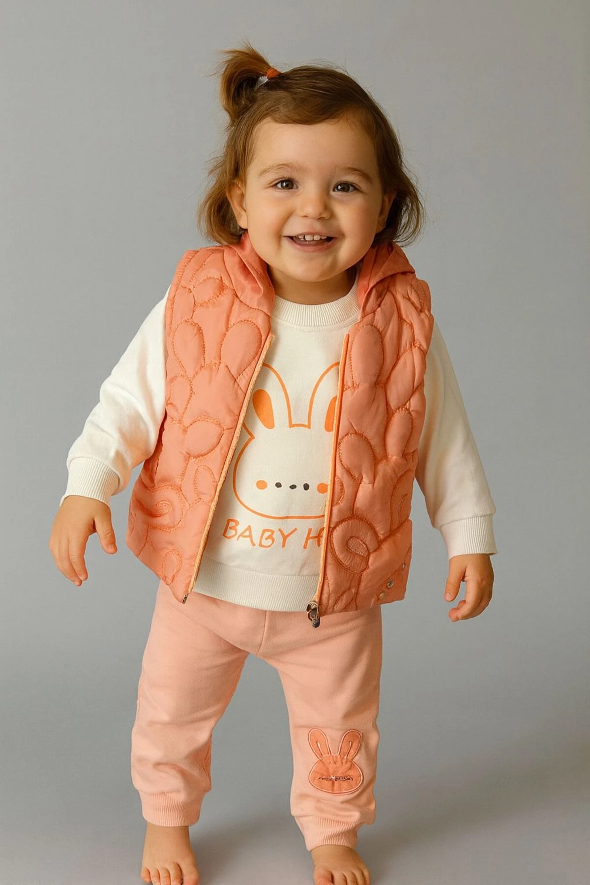 Tavşanlı Yelekli 3'lü Kız Takım