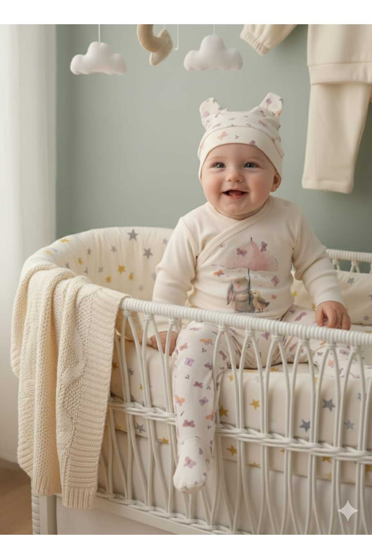 Laura Baby 3 Lü Bebek Zıbın Takımı