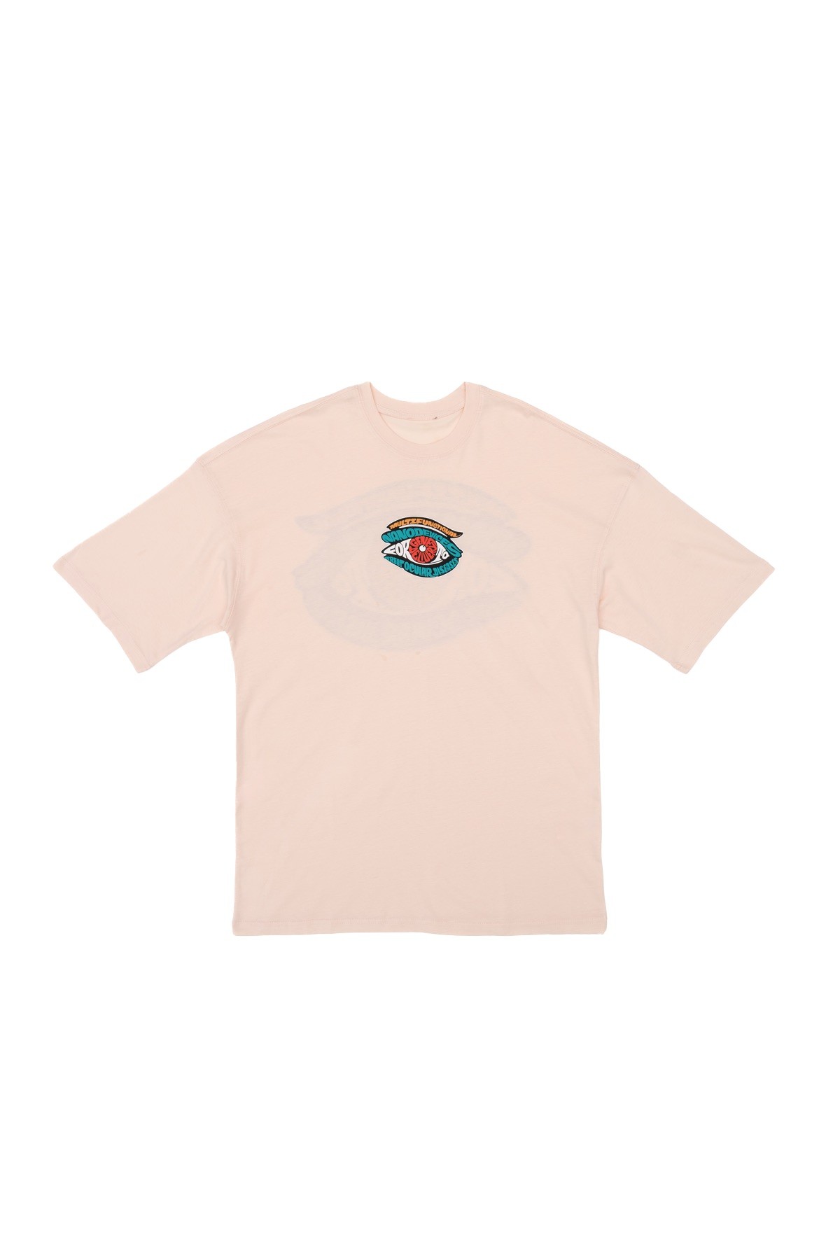 Baskılı Oversize T-Shirt - PEMBE