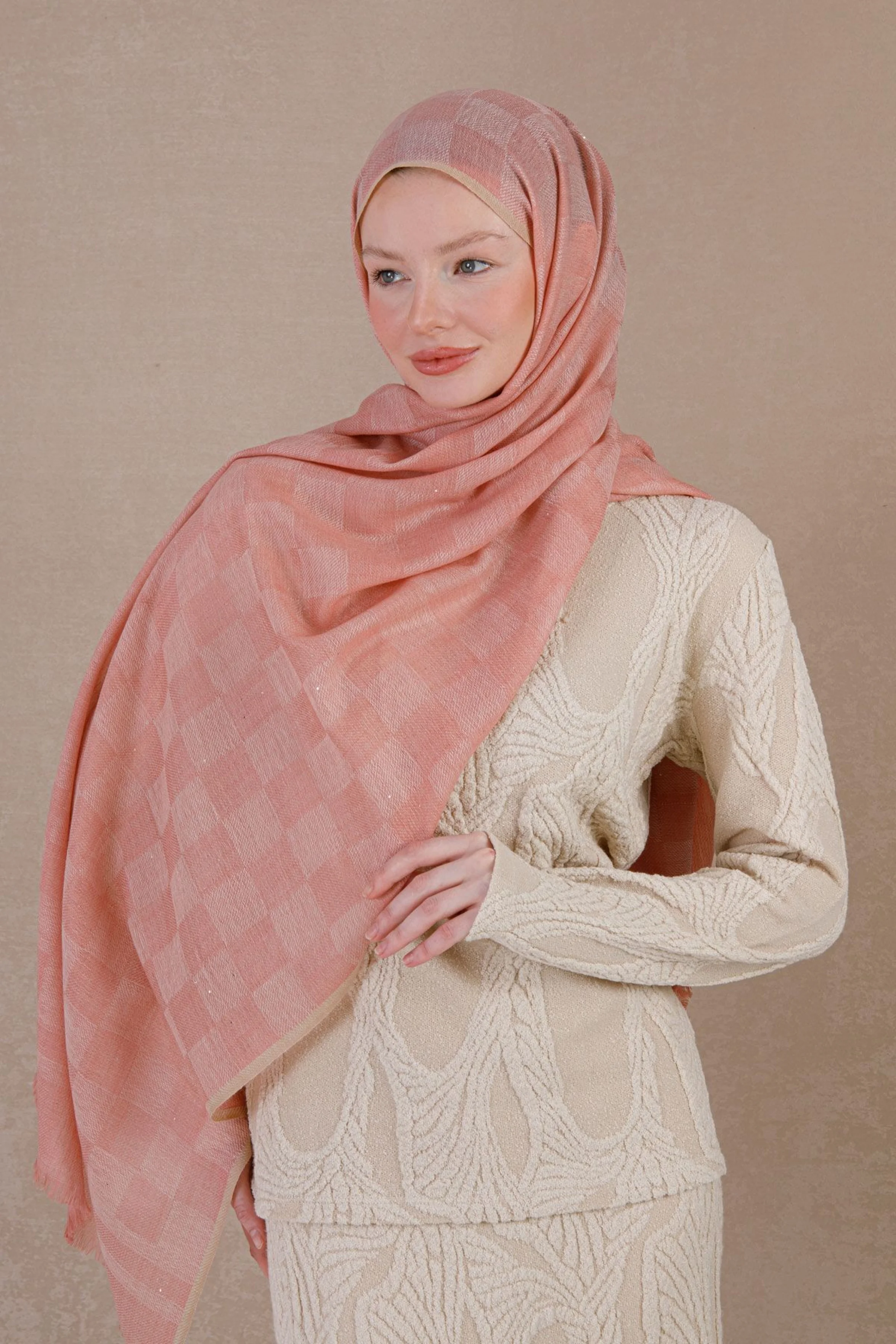 Yün&Kaşmir Şal - Peche de Soie