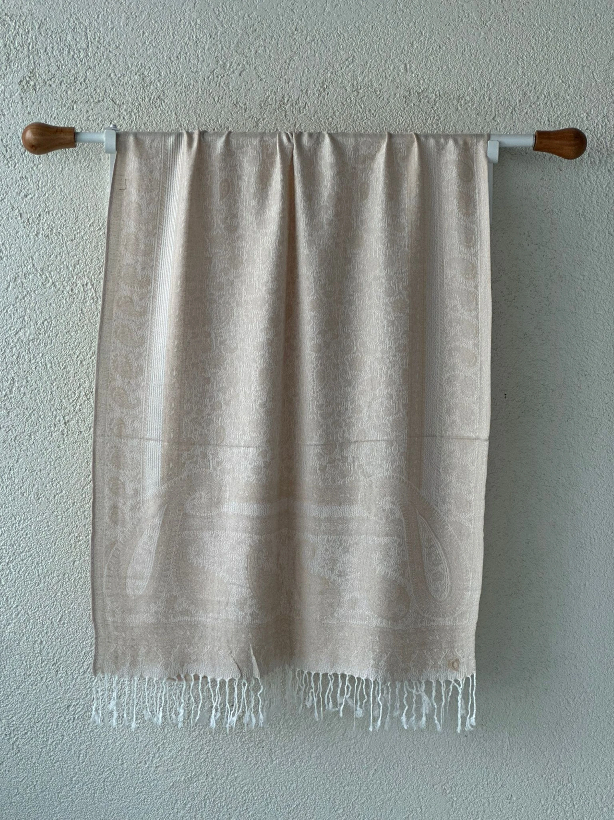 Pashmina Omuz Şalı - Marrakech Desen - Krem