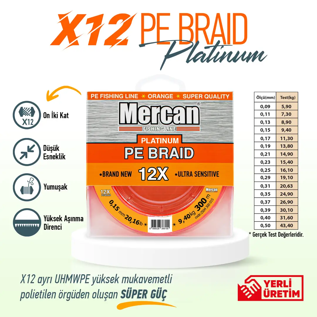 X12 PE BRAID (ÖRGÜ ) MİSİNA