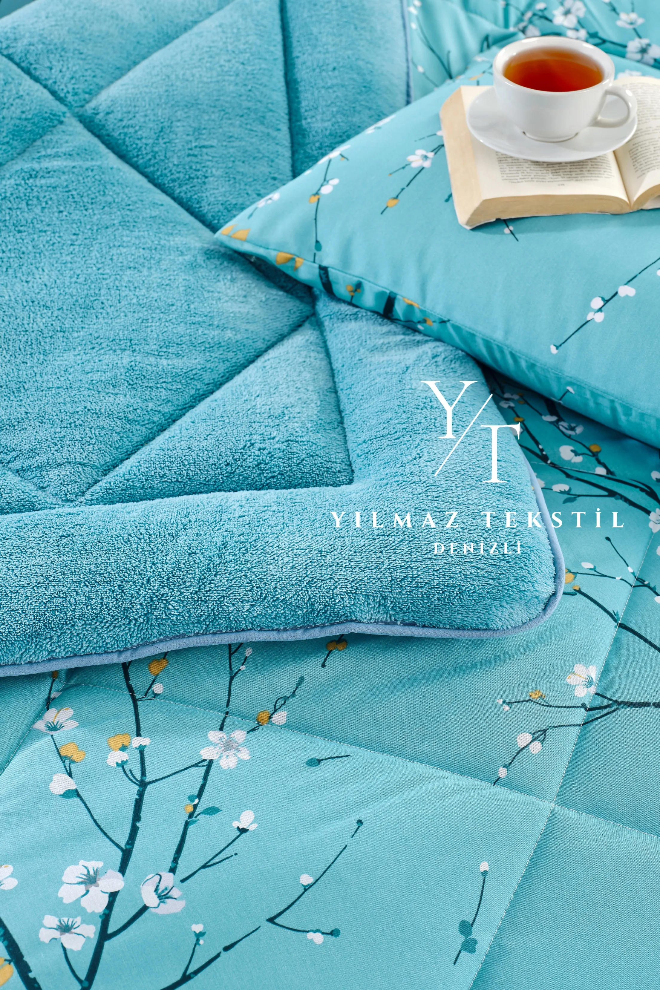 Lüx Çift Kişilik Yorgan Yastık Kılıfı Sakura