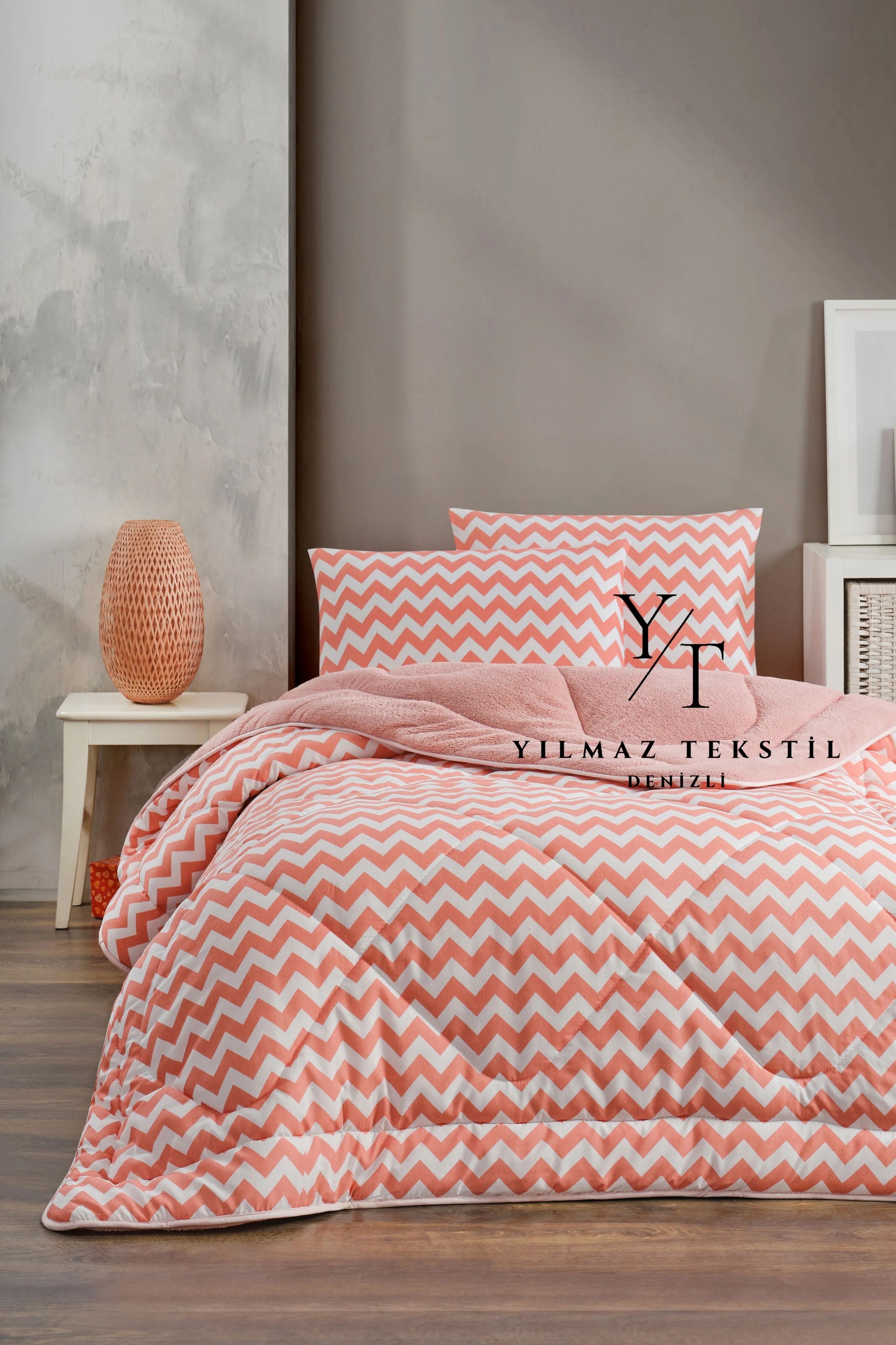 Tek Kişilik Yorgan Yastık Kılıfı Zigzag