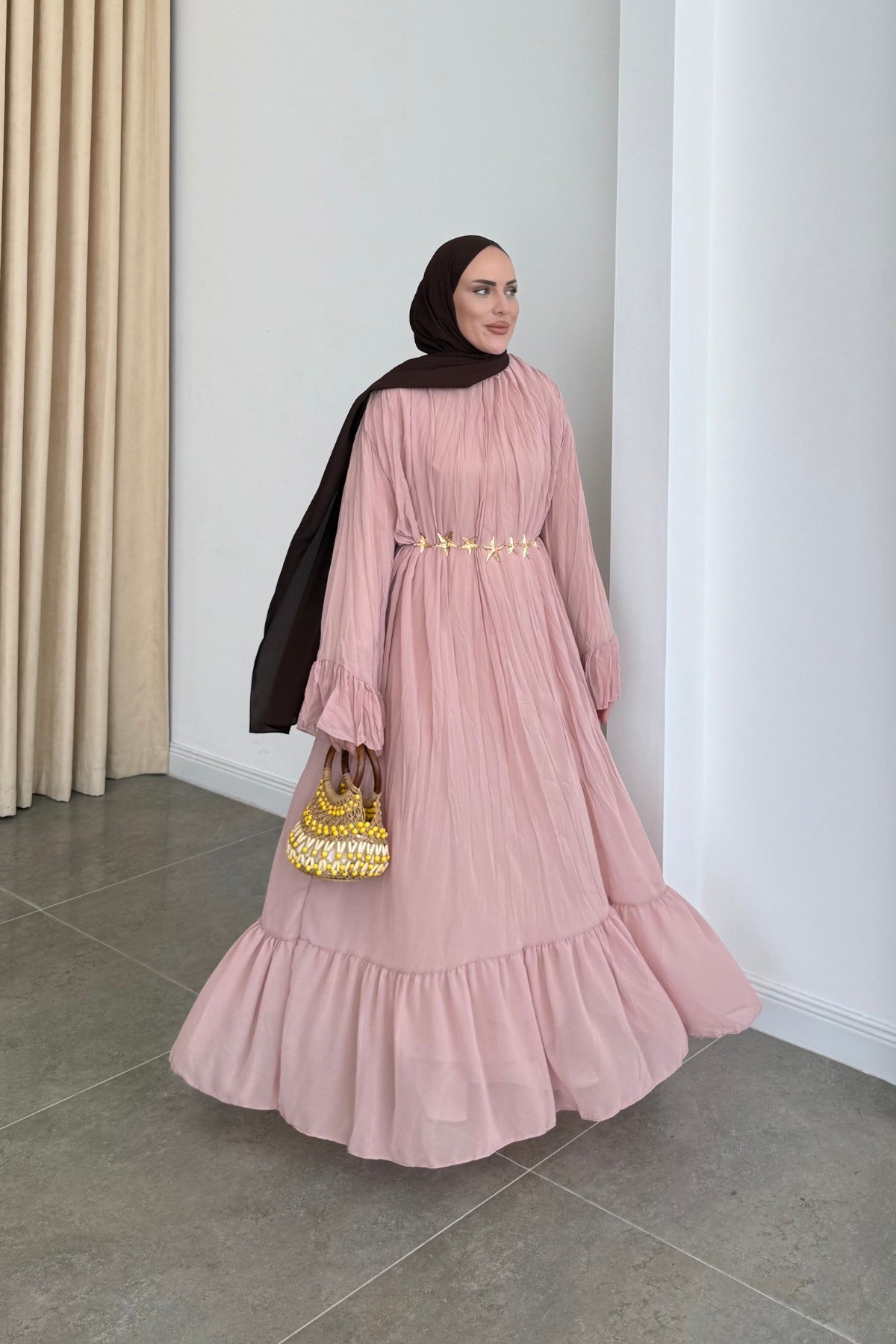 Hm Model Crush Elbise Gül Kurusu 