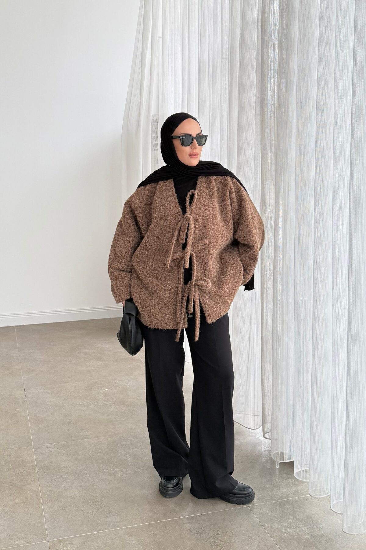 Twist Model Astarlı Kaban Ceket Kahve