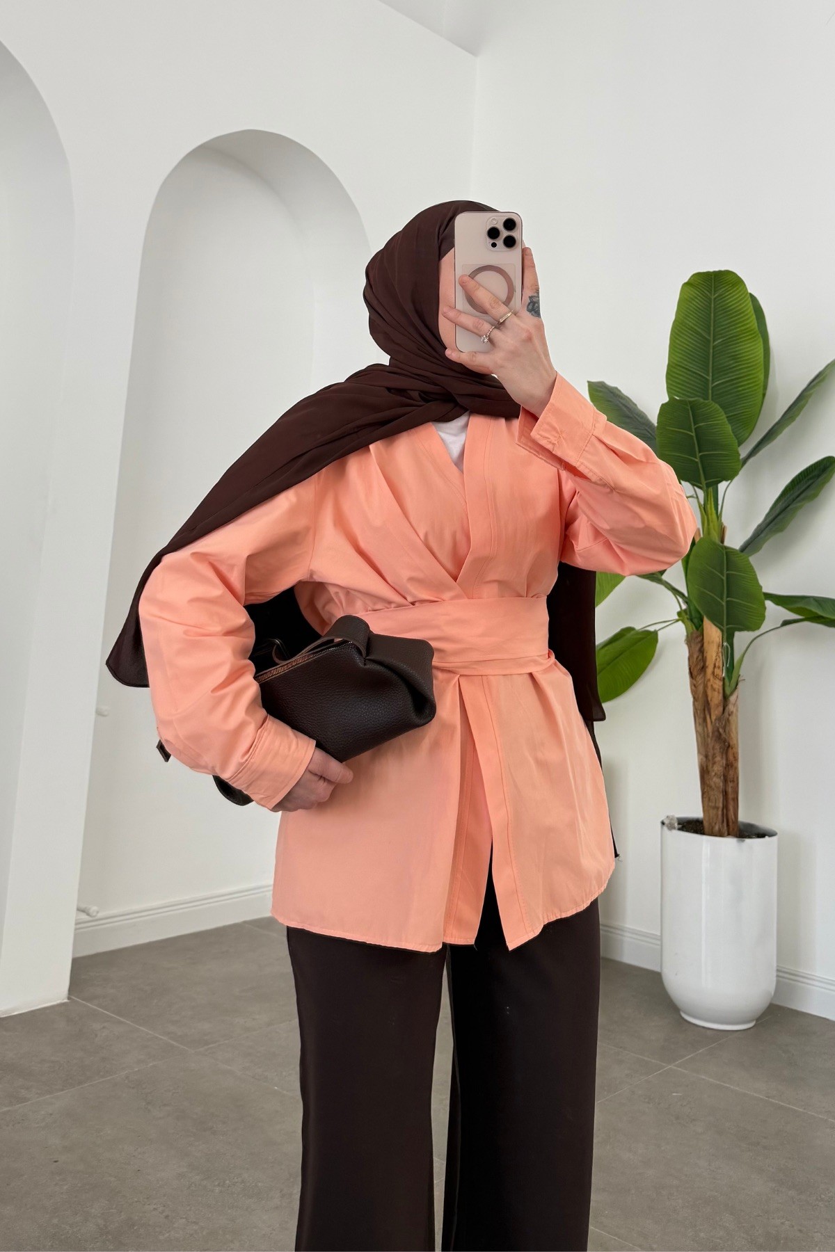 Premium Bağlamalı Kimono Gömlek 