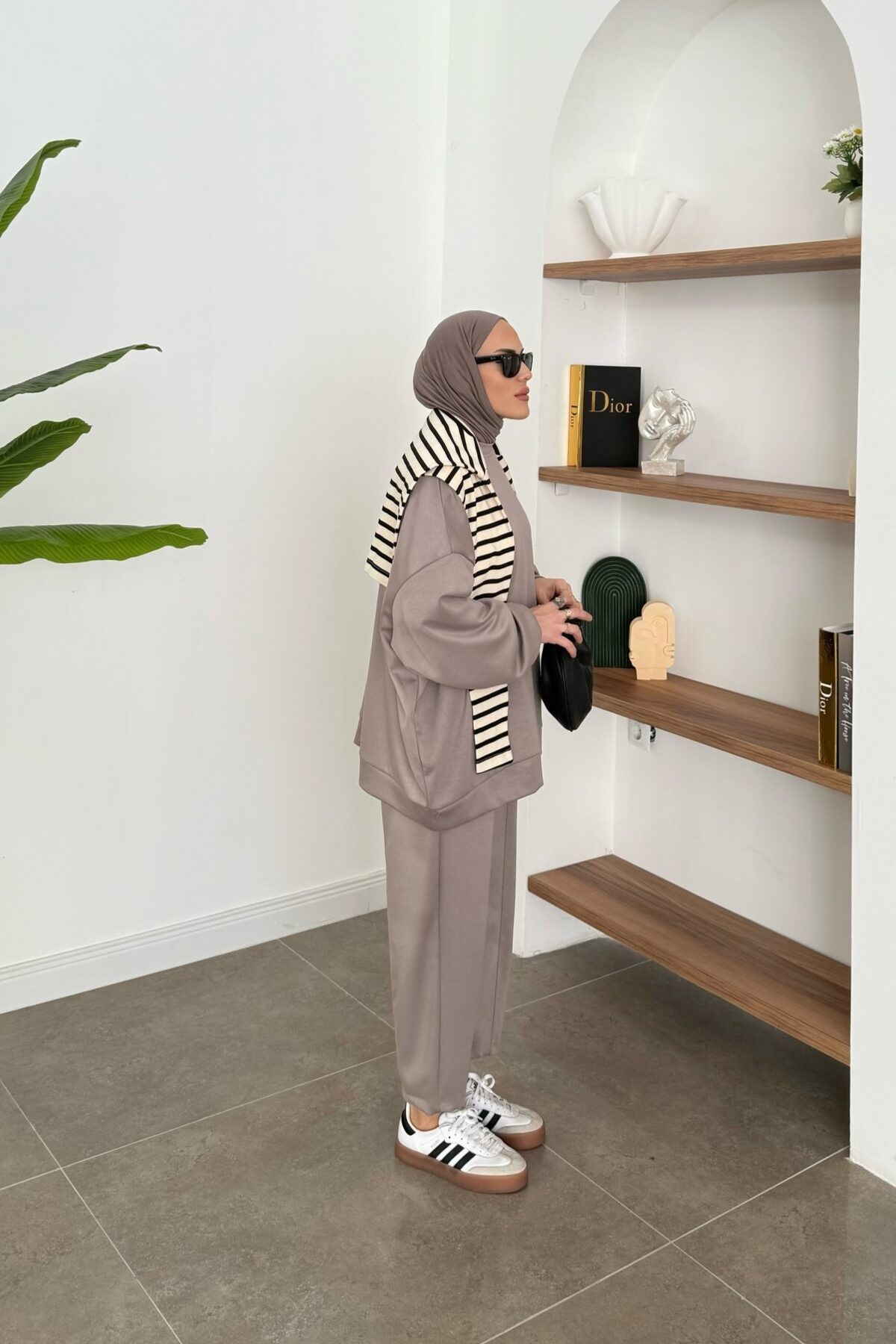Oysh. Oversize Premium Takım Vizon