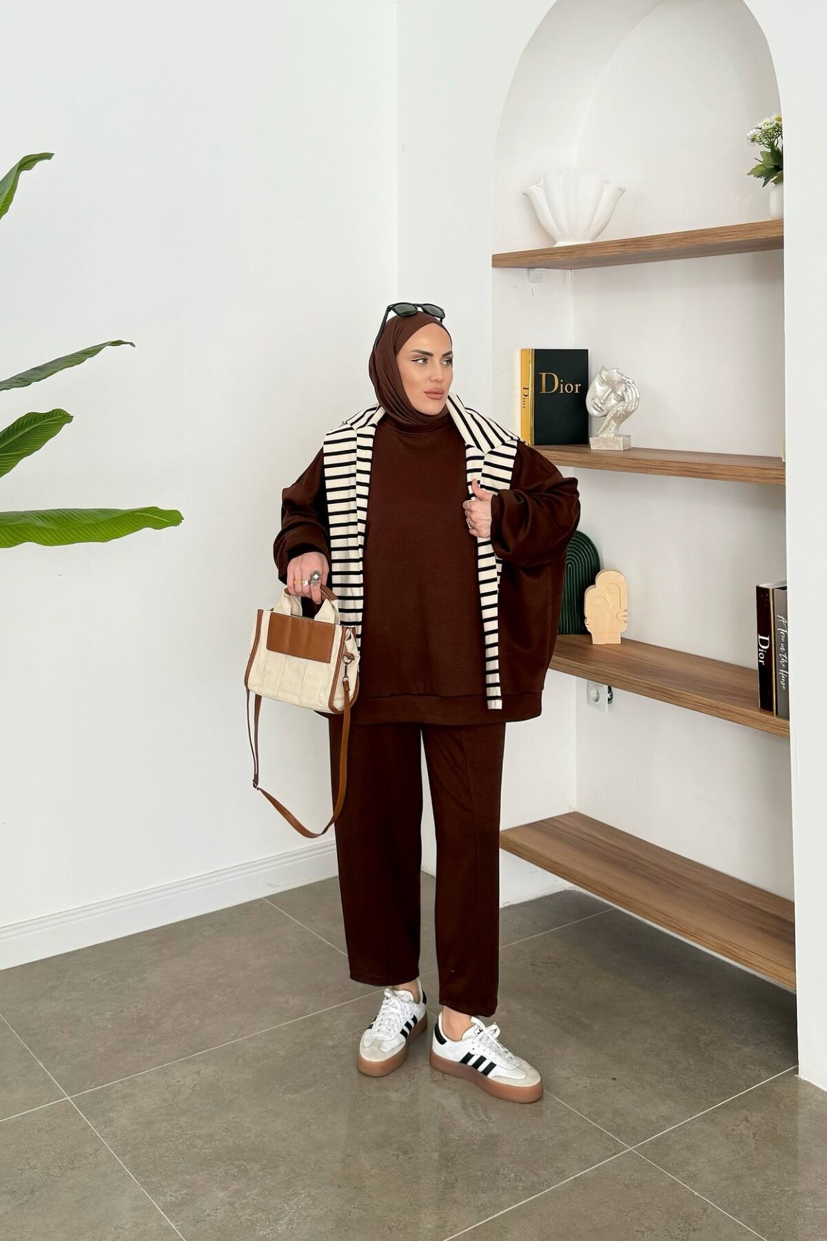 Oysh. Oversize Premium Takım Acı Kahve