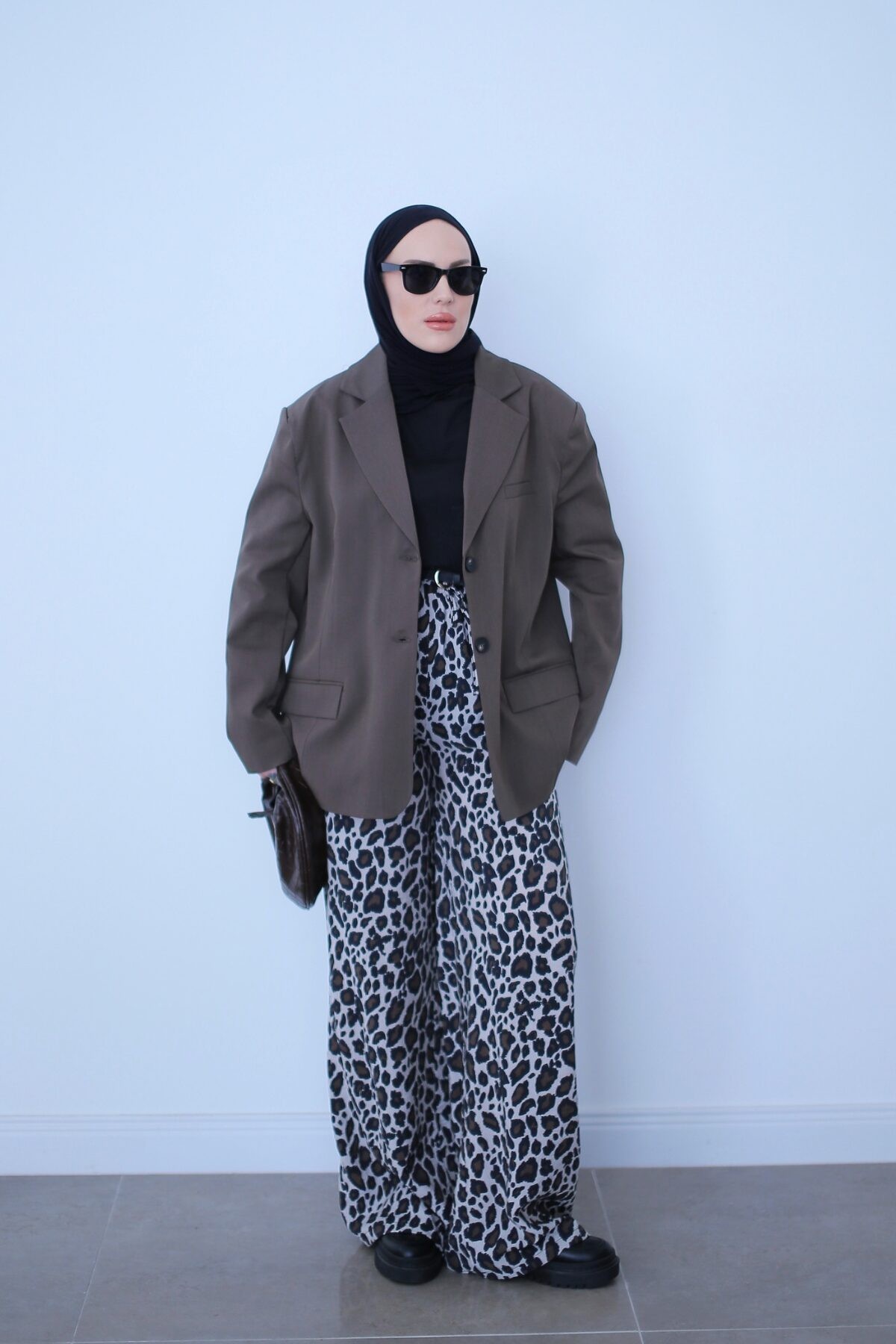 Massimo Dadfit Oversize Ceket Acı Kahve