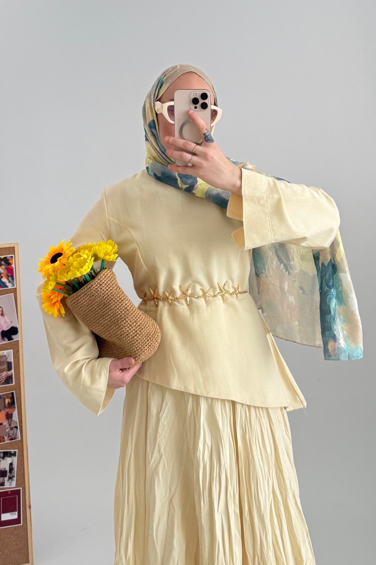 Frida Pinterest Etek Takım Sarı 