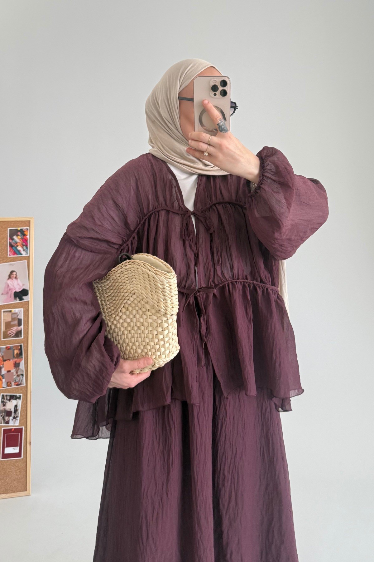 Flora Pinterest Etek Takım Bordo 