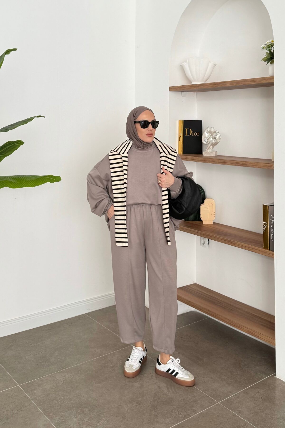 Oysh. Oversize Premium Takım Vizon
