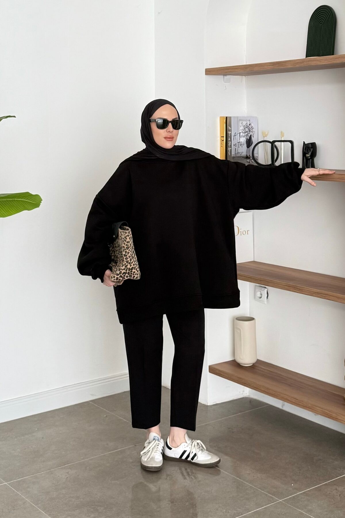 Zra Model Oversize Sweat Siyah