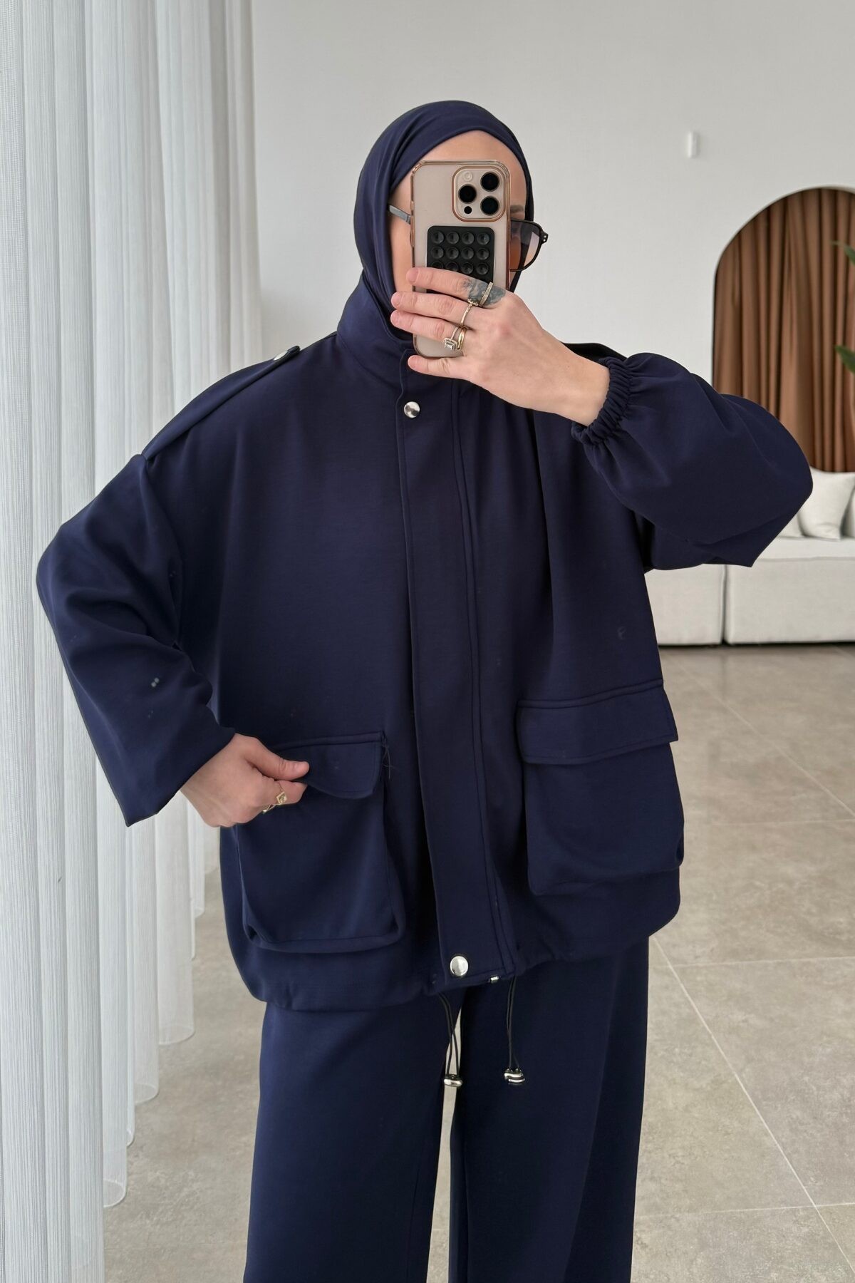Oysh. Bomber Ceket Takım Lacivert