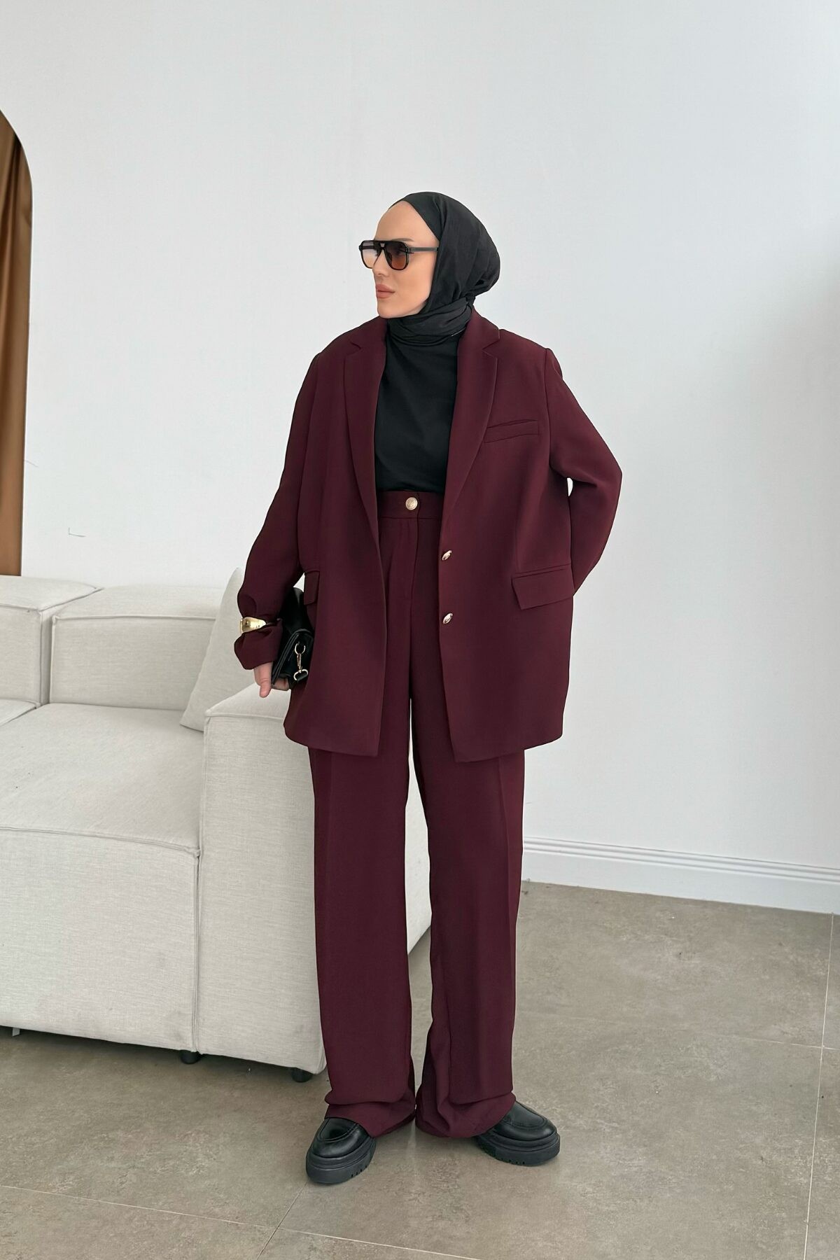 Pinterest Massi Ceket Takım Bordo