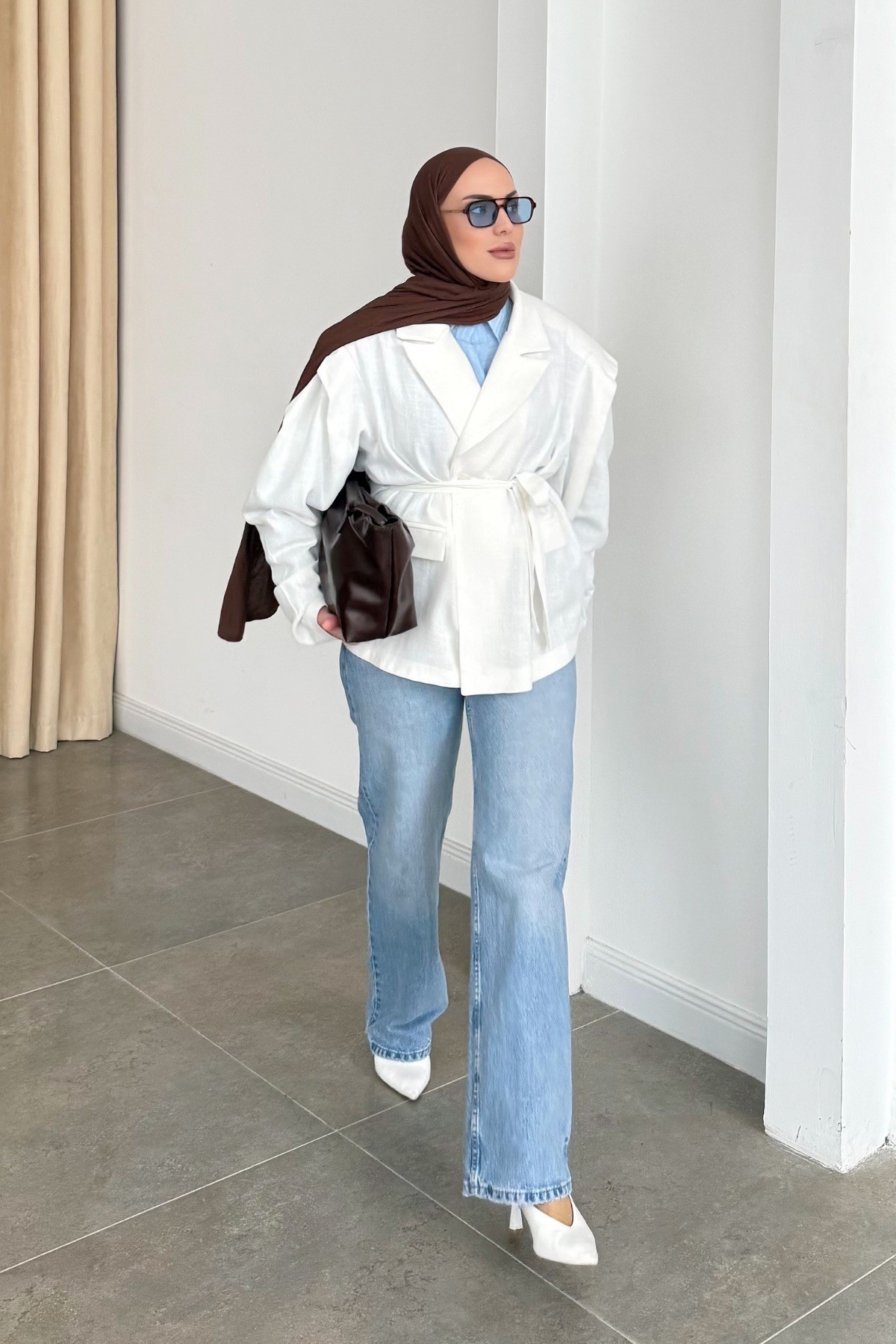 Pinterest Keten Blazer Ceket Beyaz