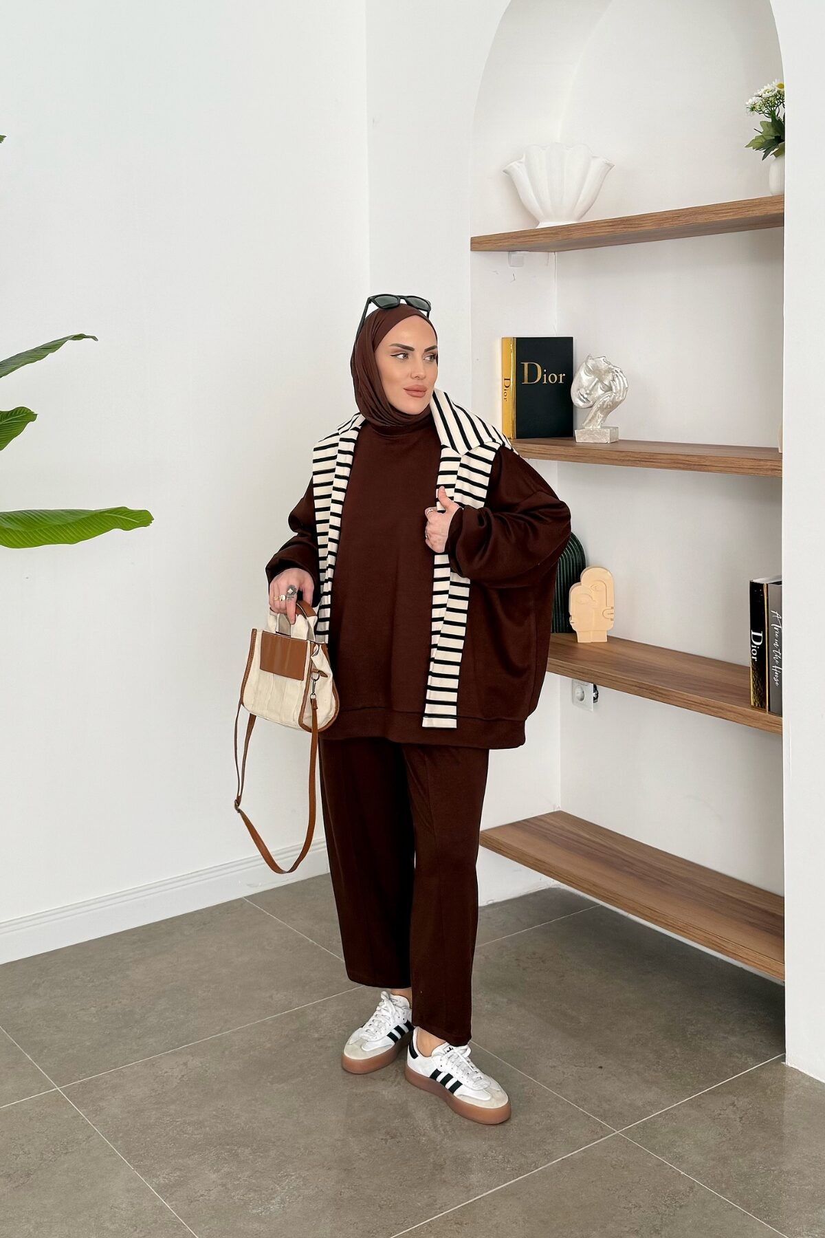 Oysh. Oversize Premium Takım Acı Kahve
