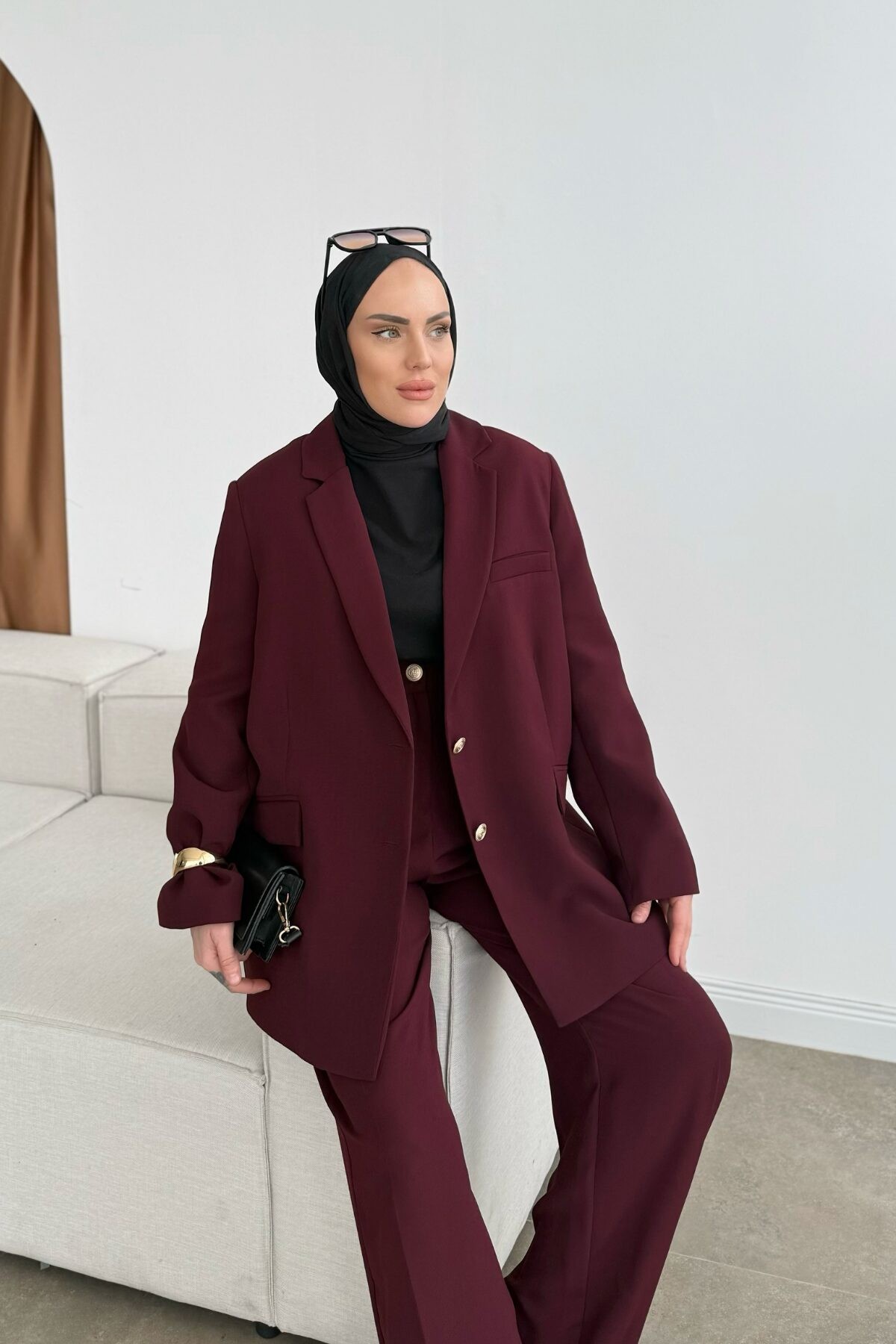 Pinterest Massi Ceket Takım Bordo