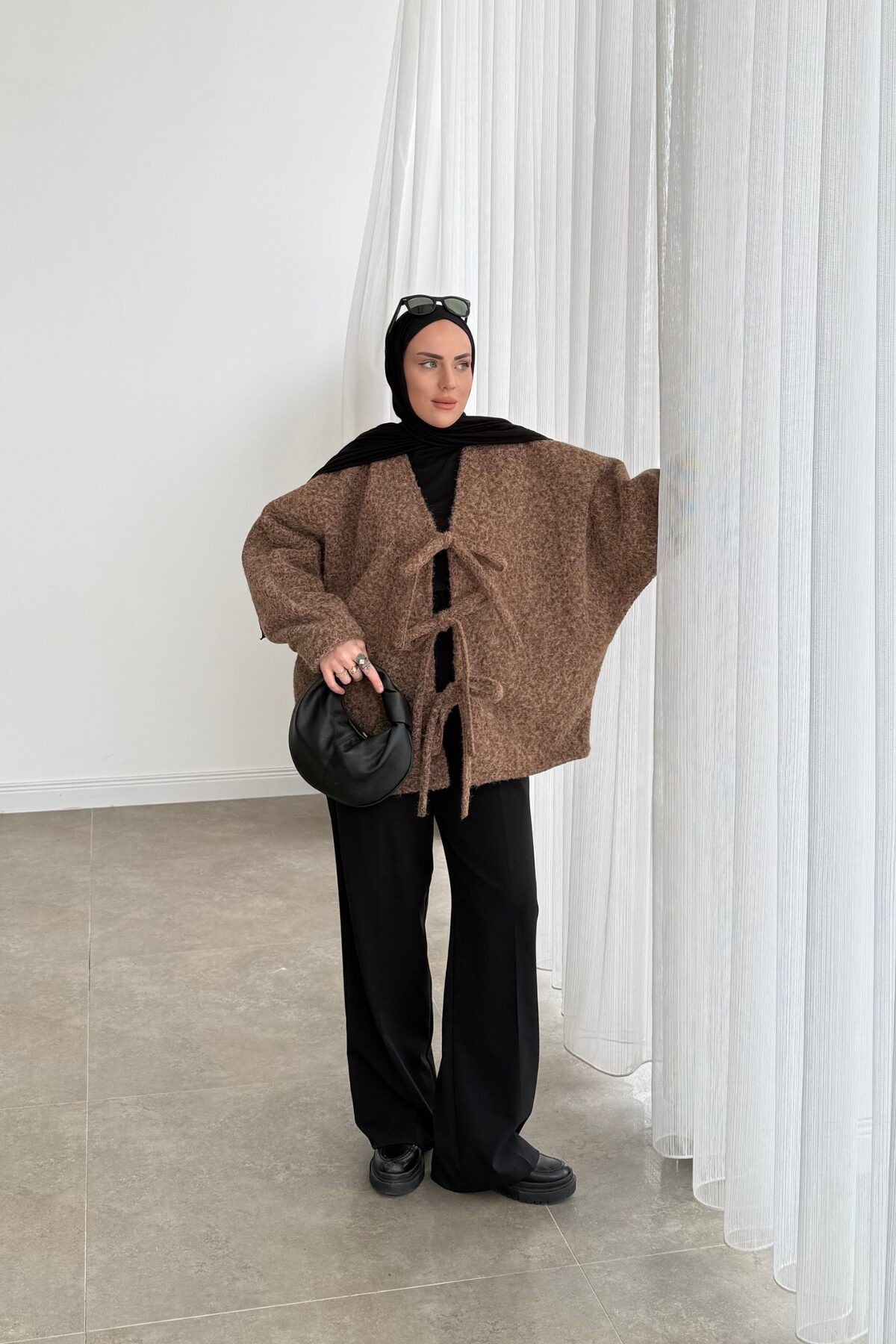 Twist Model Astarlı Kaban Ceket Kahve