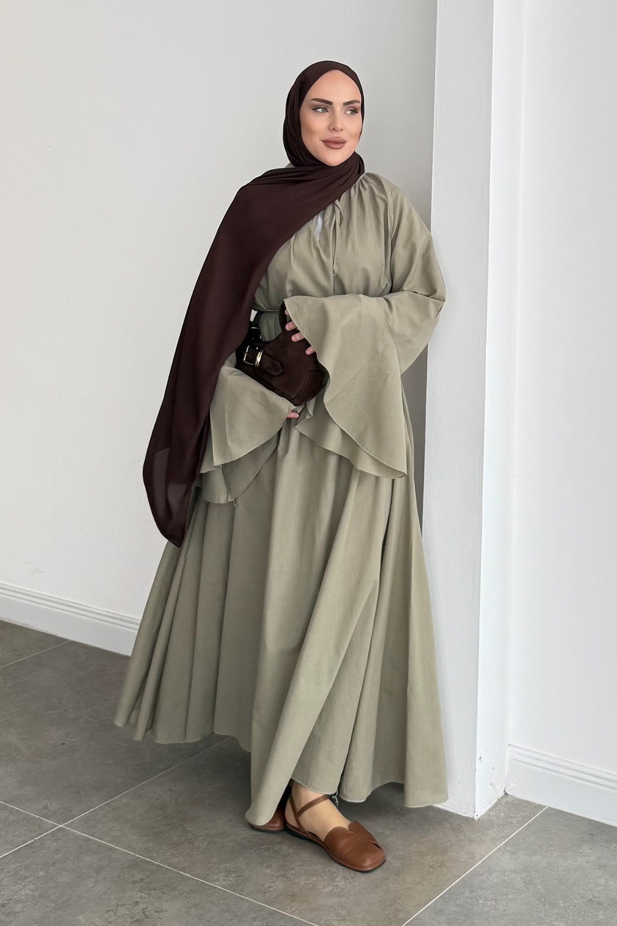 Sofia Pamuk Vual Pinterest Elbise Soft Haki