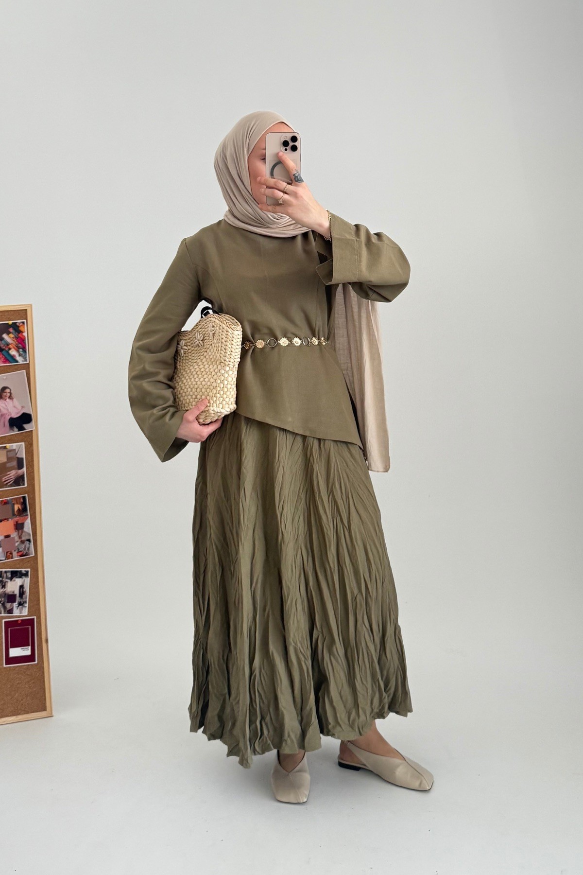 Frida Pinterest Etek Takım Haki