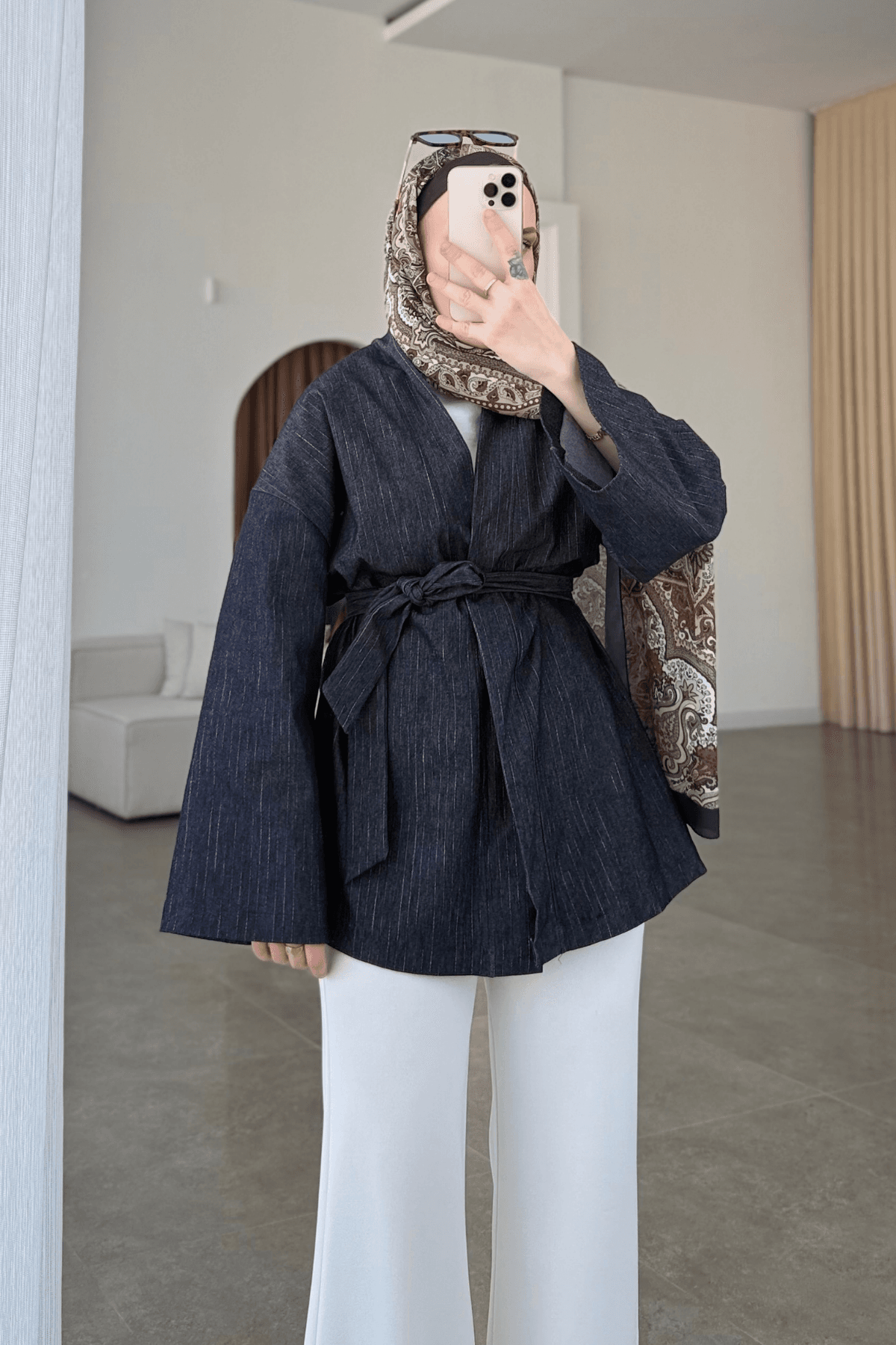 Premium Denim Kimono Ceket