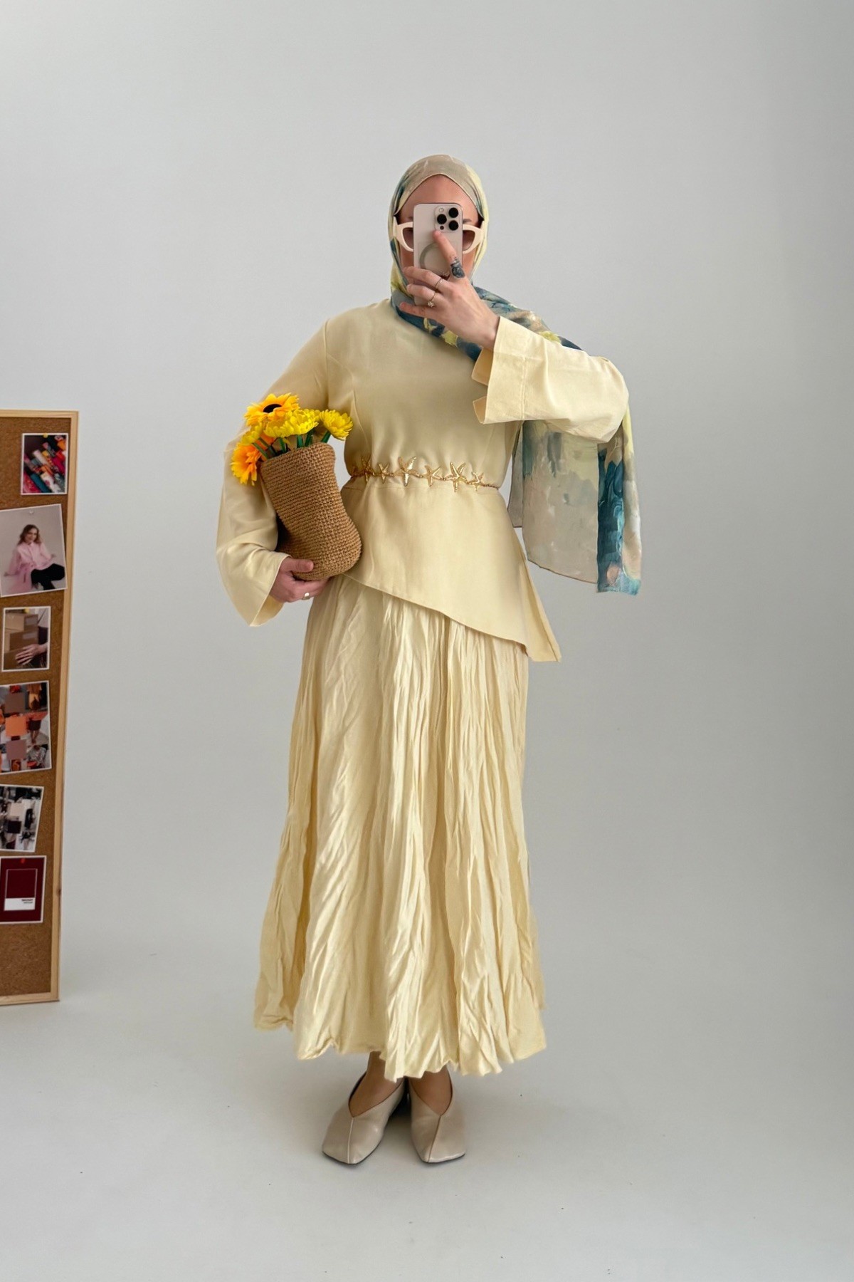 Frida Pinterest Etek Takım Sarı 