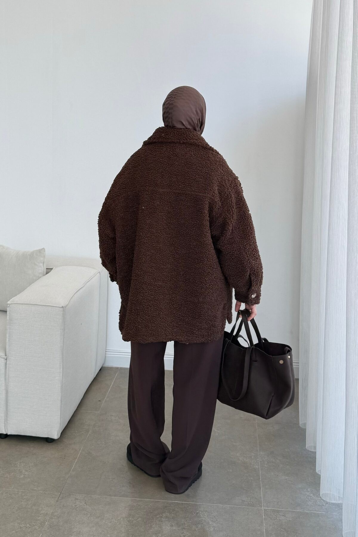 H&amp;M Model Teddy Mont Acı Kahve