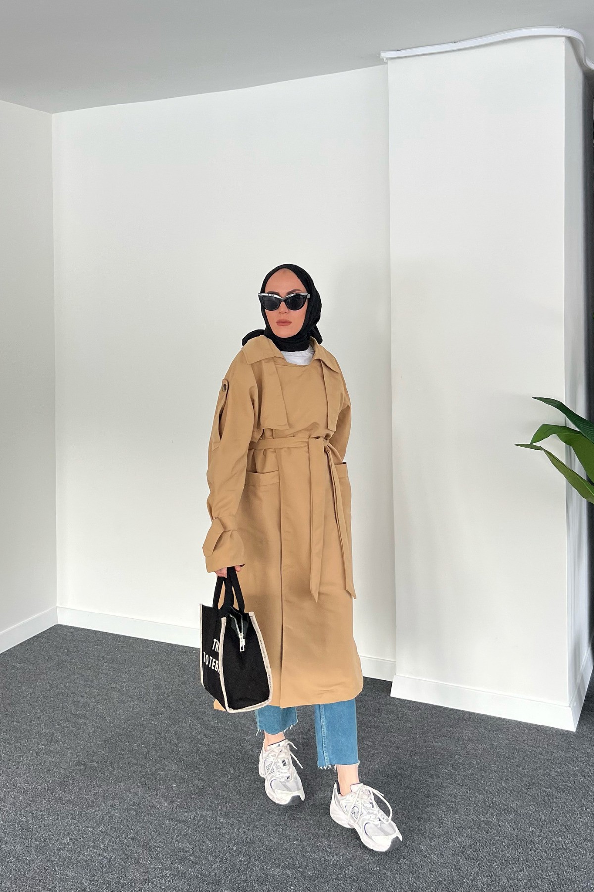 Premium Oversize Trençkot- Camel