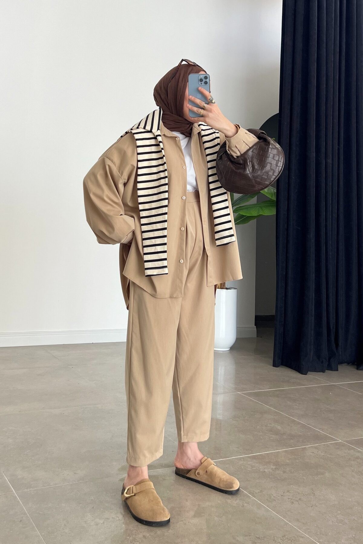 Ravi Oversize Takım Sütlü Kahve