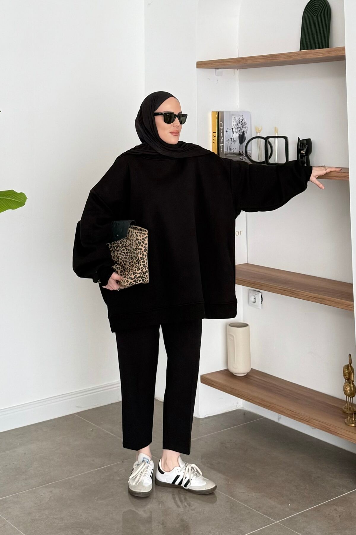 Zra Model Oversize Sweat Siyah