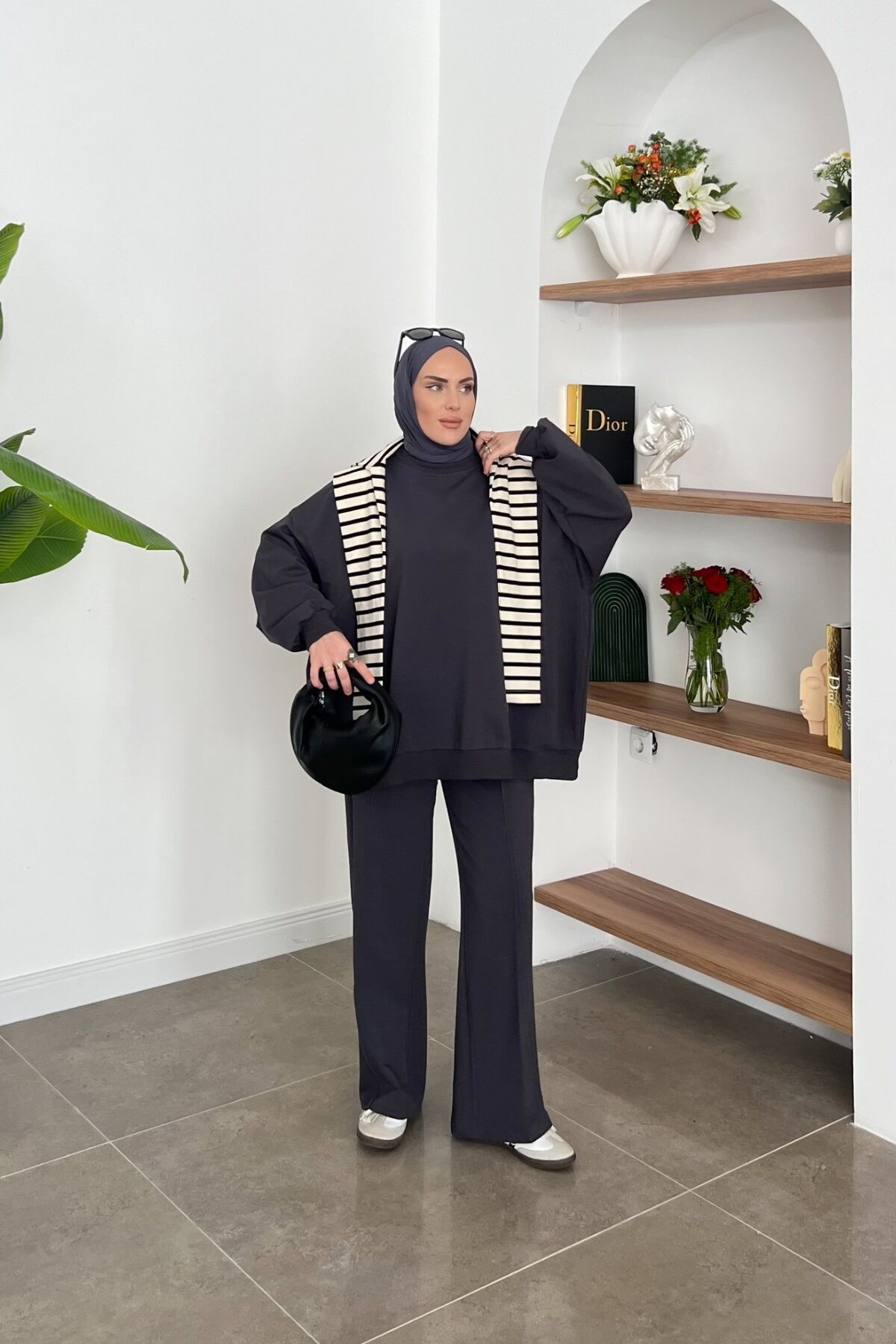Oversize İki İplik Takım Antrasit