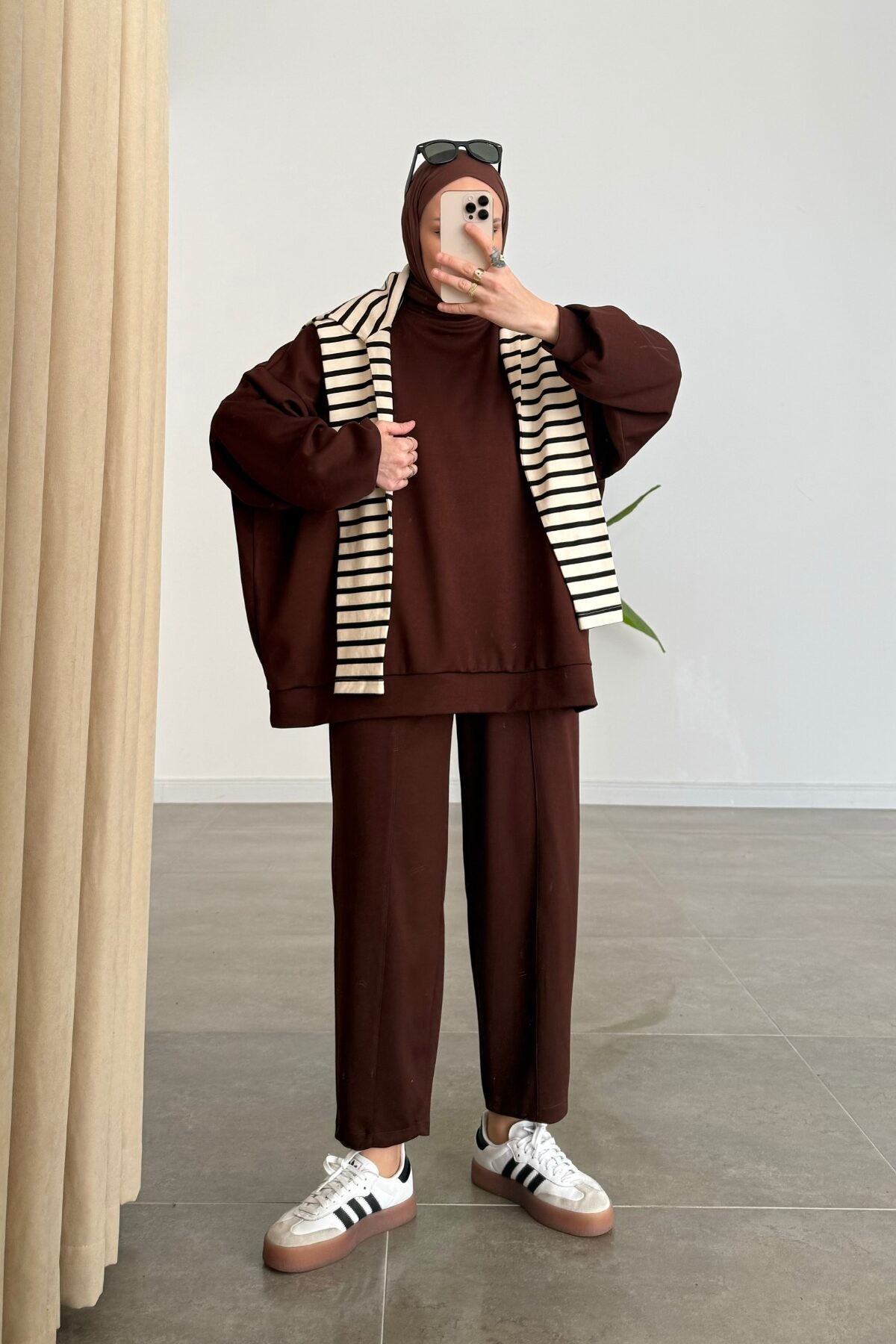 Oysh. Oversize Premium Takım Acı Kahve