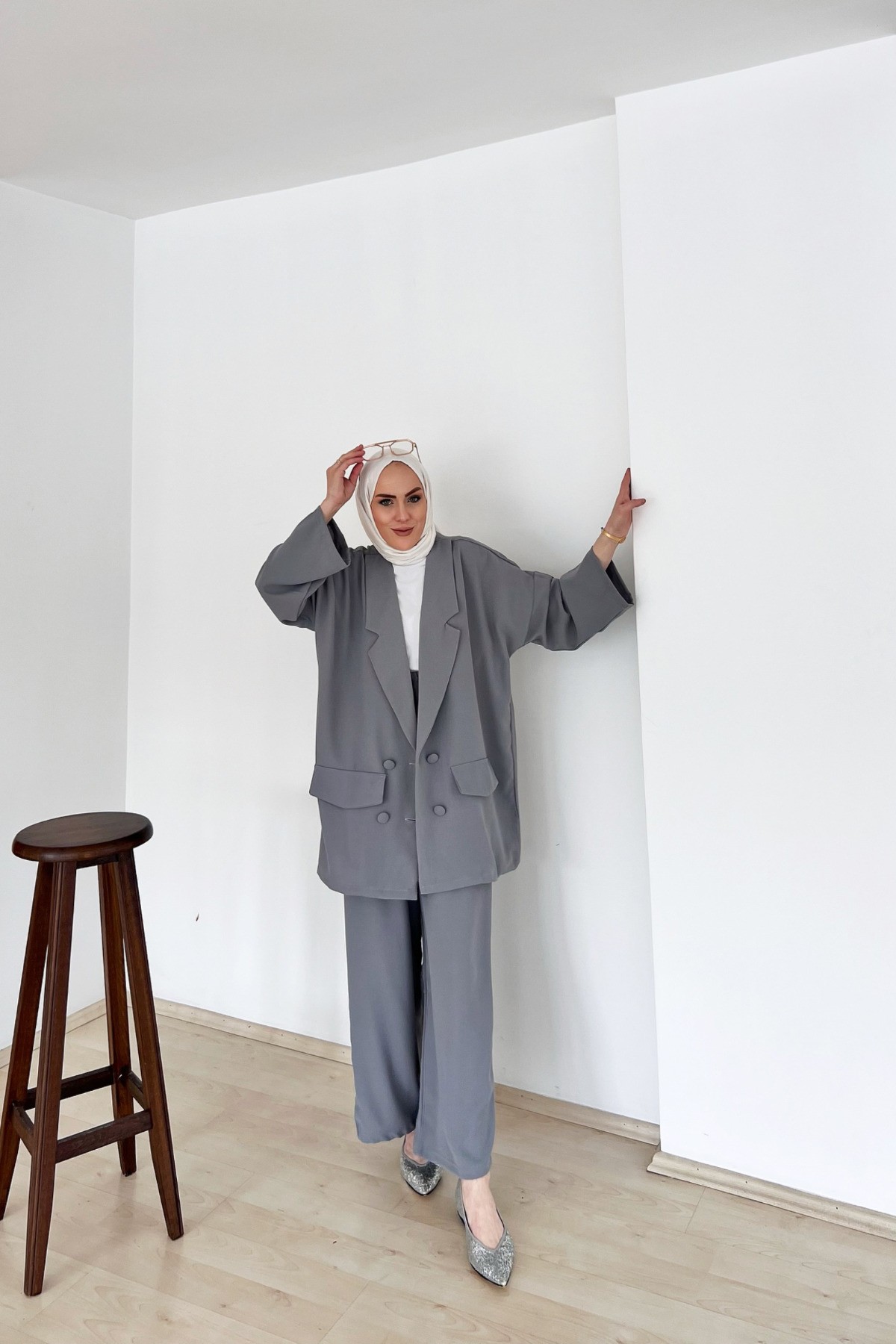 Lisa Ceket Takım - Gri