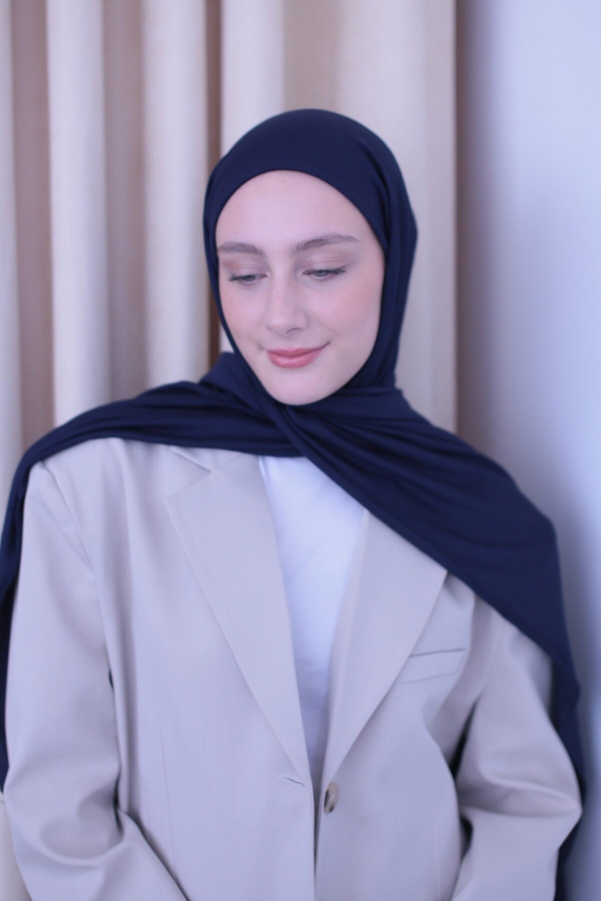 Lacivert Penye Şal