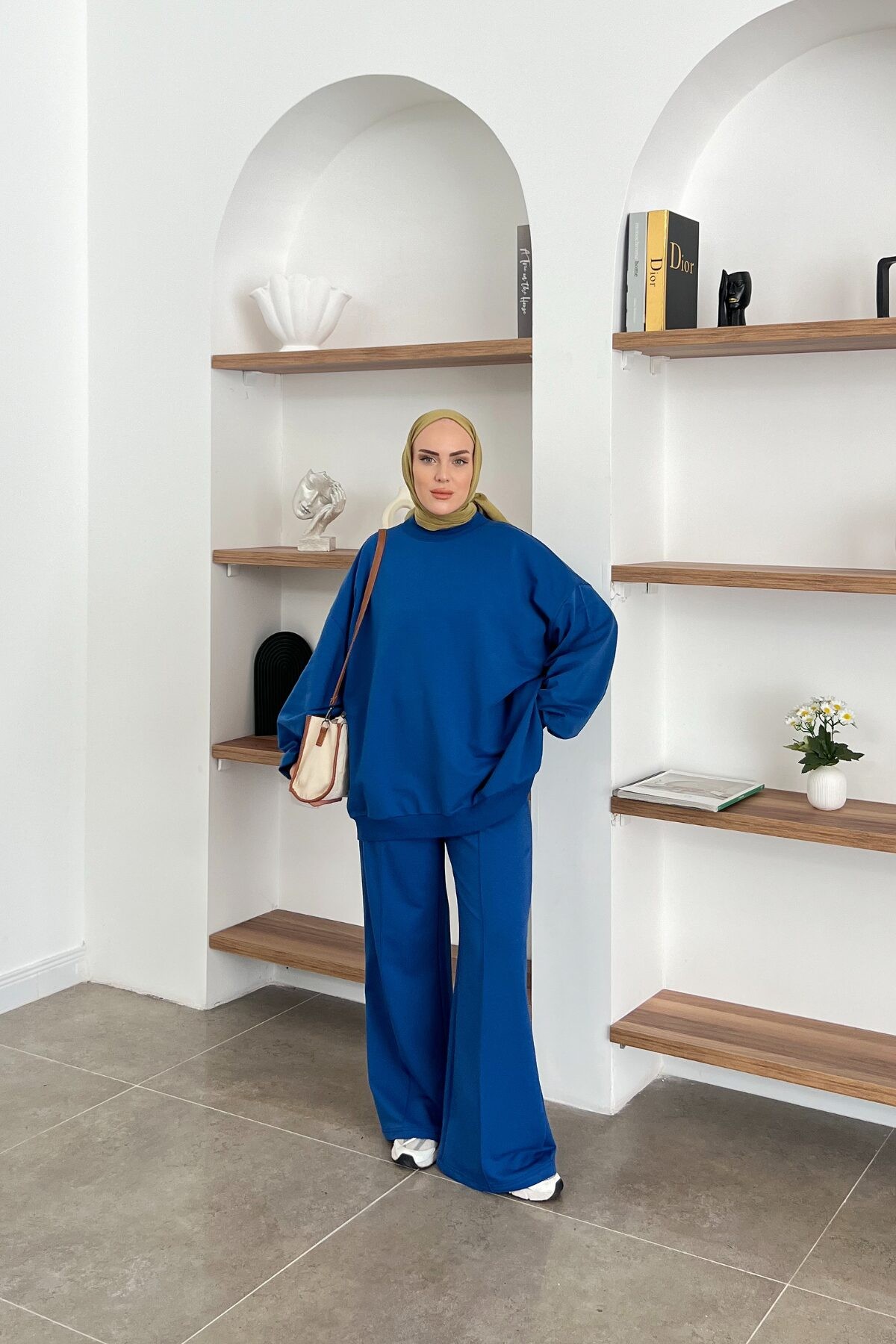 Oversize İki İplik Takım Mavi