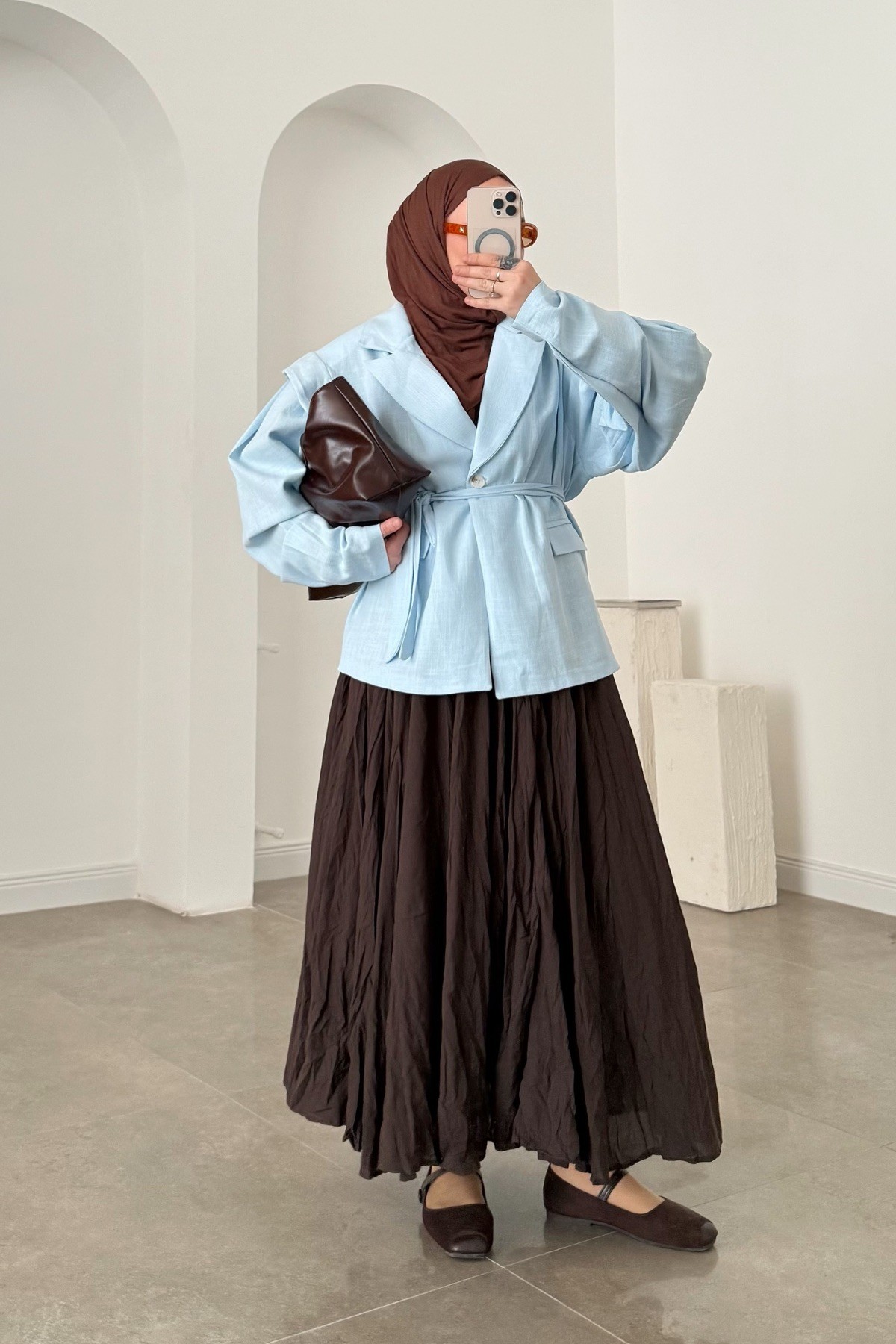Pinterest Keten Blazer Ceket Mavi